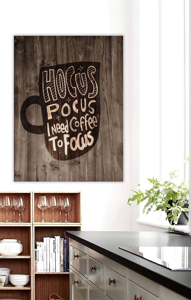 Exclusive Offer! Kitchen Wall Art - Hocus Pocus with Wood Frame, Ready to Hang