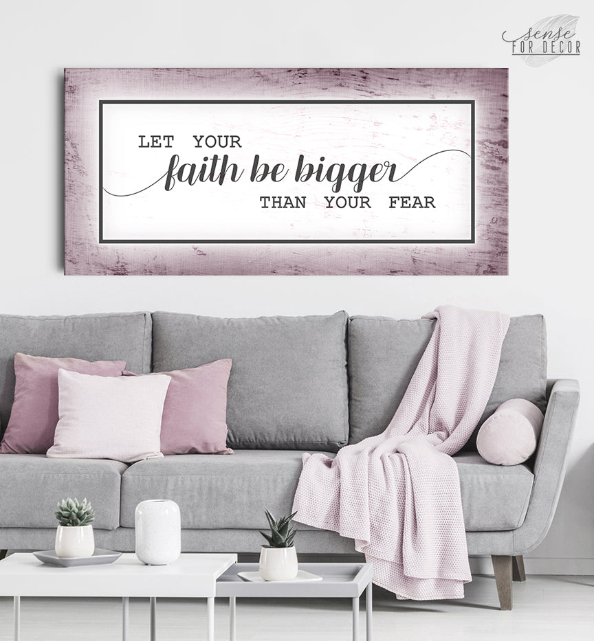 Christian Wall Art: Let Faith Shine (Wood Frame, Ready to Hang) - Buy 2, Save 20%
