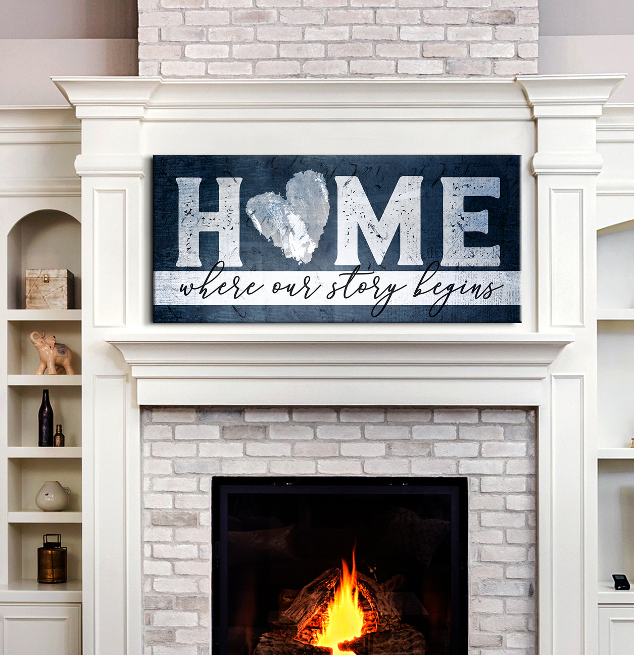 Ready-to-Hang Wood Frame Home Wall Art: Where Our Home Story Starts V2