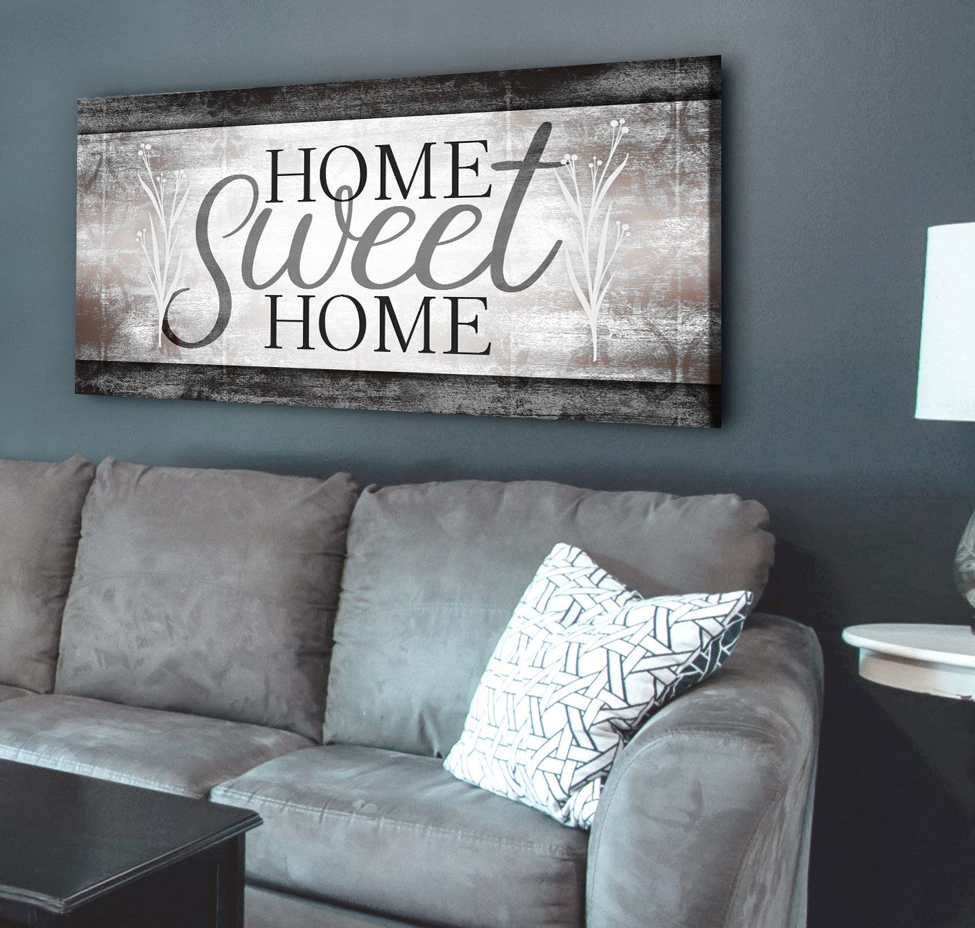 Hot Deal! Ready - To - Hang 'Home Sweet Home V7' Wall Art with Wood Frame