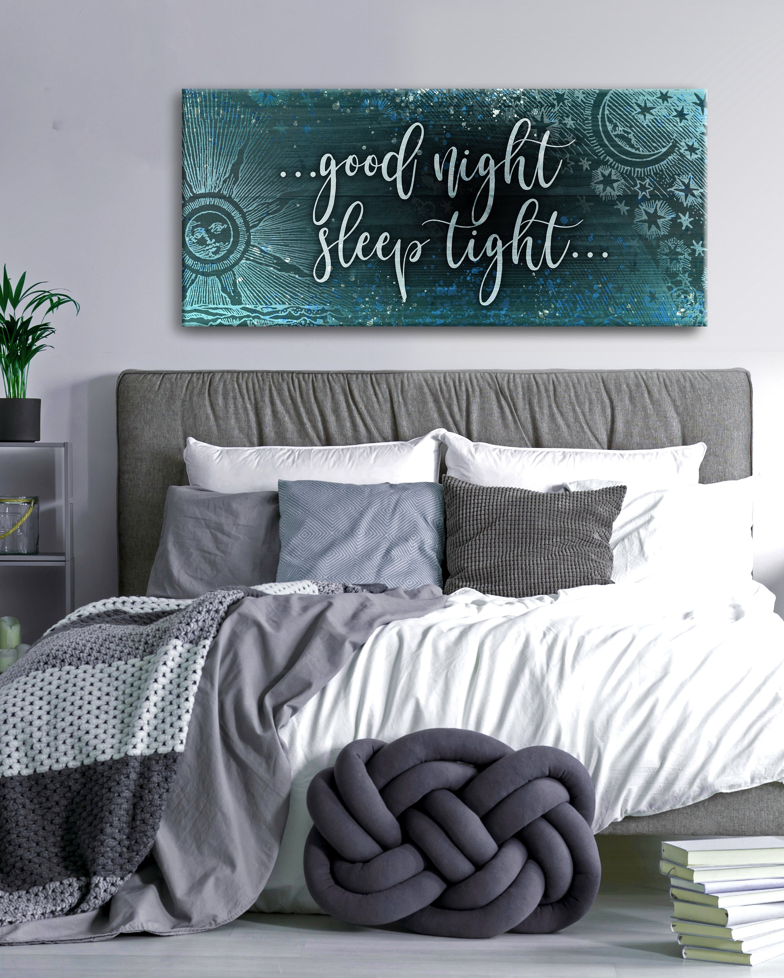 Hot! Couples Wall Art - Good Night Sleep (Wood Frame, Ready To Hang)