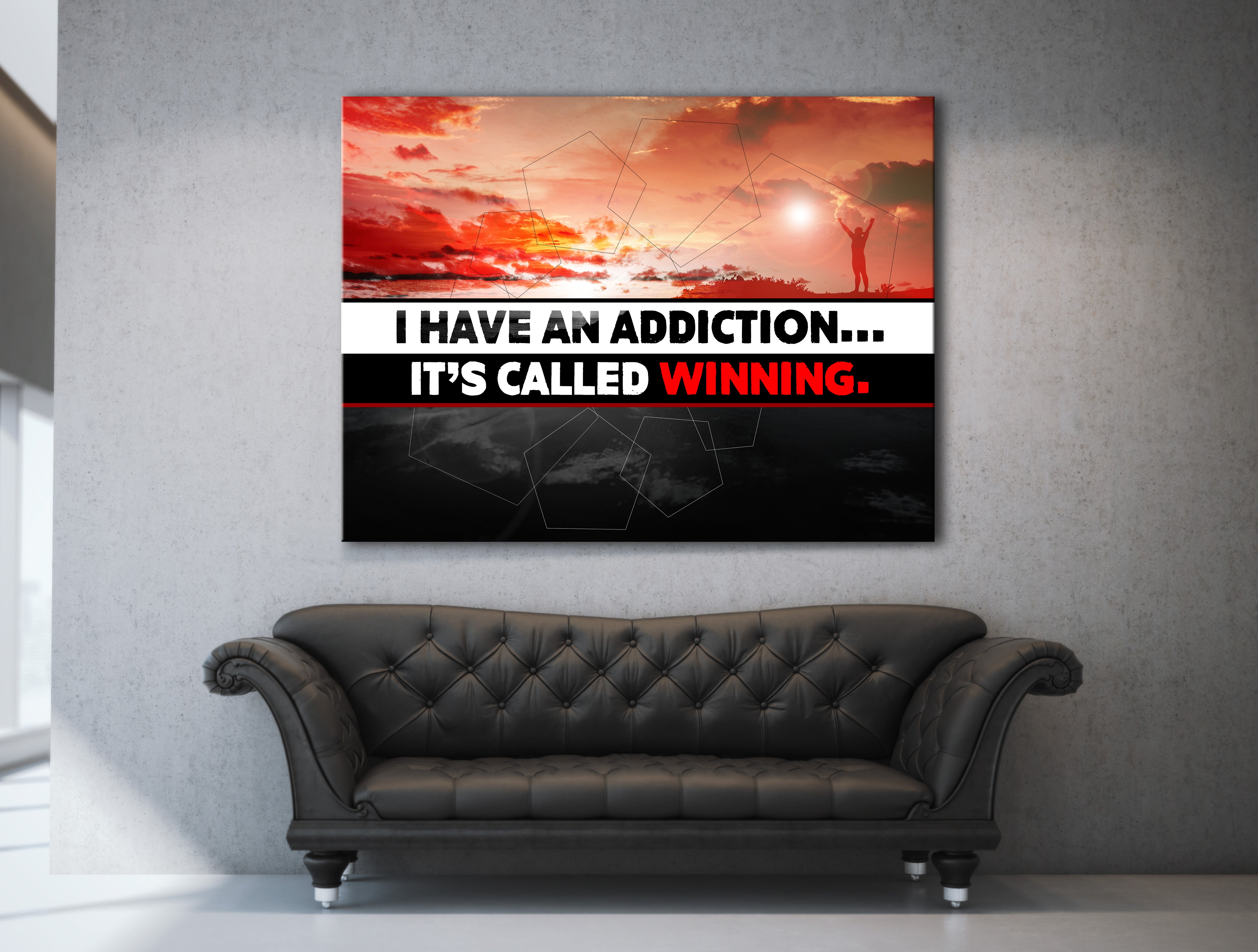 Hot Deal! Ready - To - Hang Wood - Framed Fitness Wall Art: Addiction