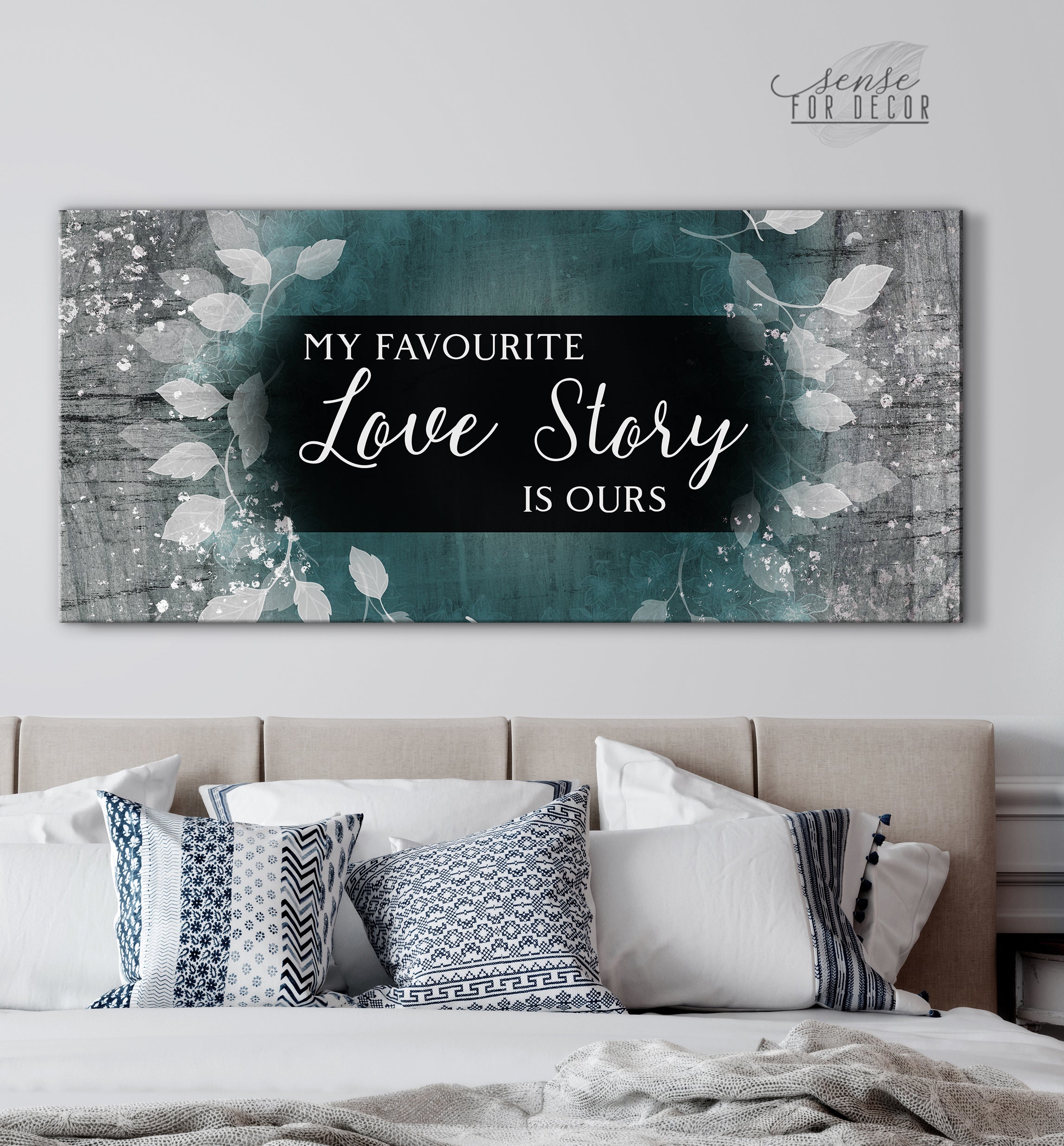 High - quality Wood - framed Couples Wall Art: Our Love Story is My Favorite (Ready To Hang)