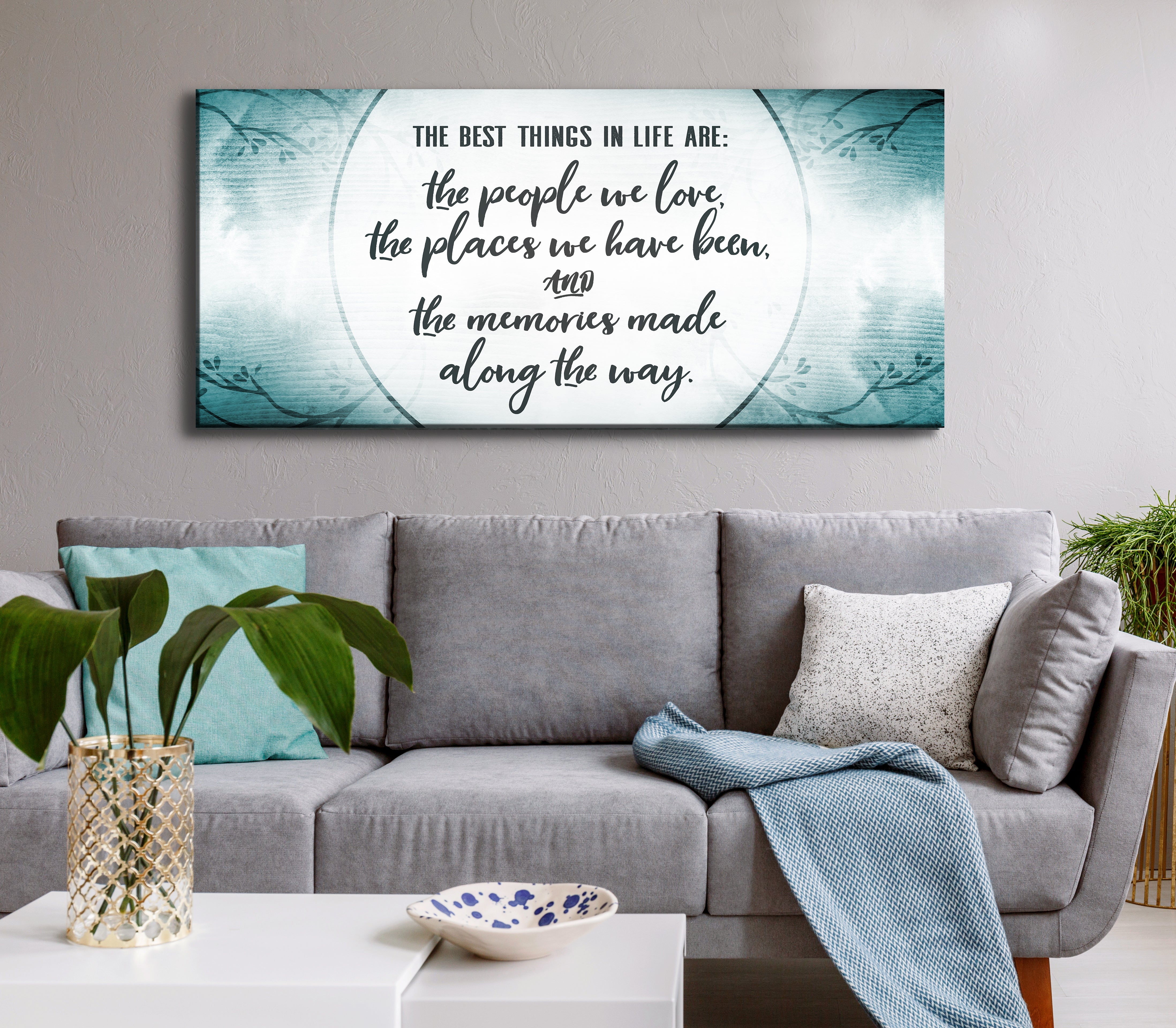 High - Quality Wood - Framed Wall Art: The Best Things In Life V3, Ready To Hang