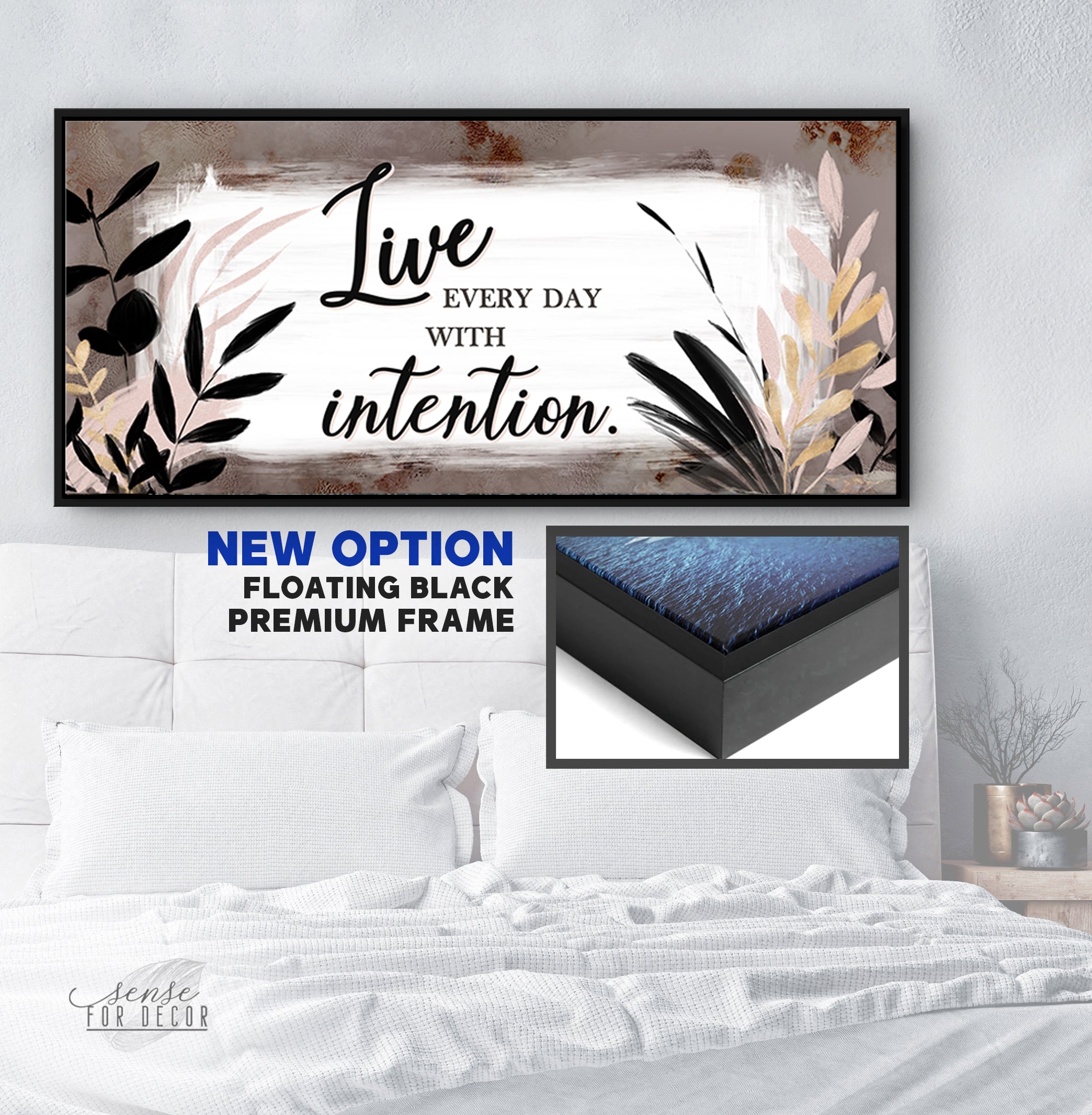 Christian Wall Art - Live Every Day Intentionally (Ready-to-Hang Wood Frame) - Buy 2, Save 20%