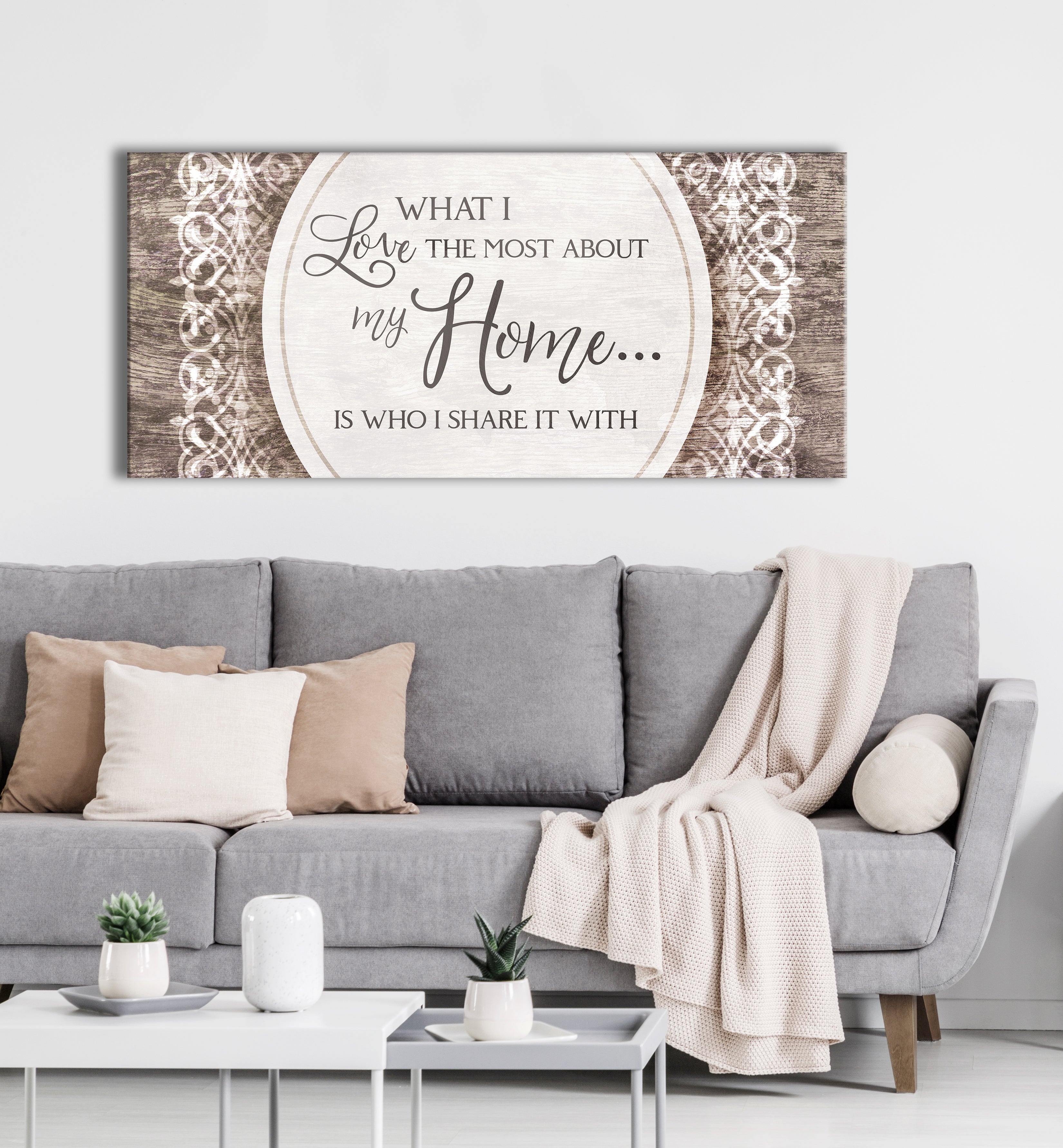 Hot! What I Love Most About My Home V6 Wood Frame Wall Art, Ready To Hang