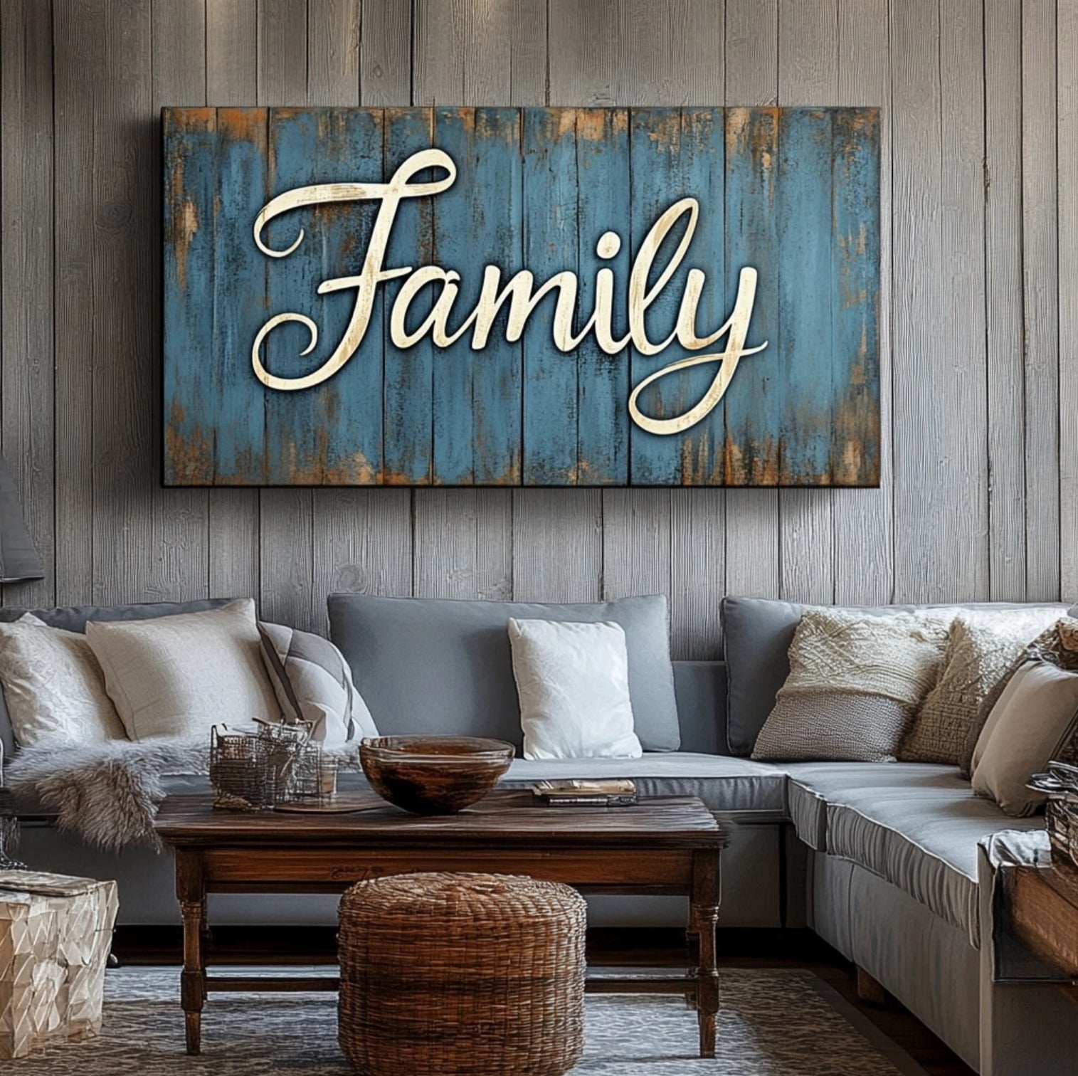 Family Wall Art Word Sign V15 - Buy 2, Save 20%