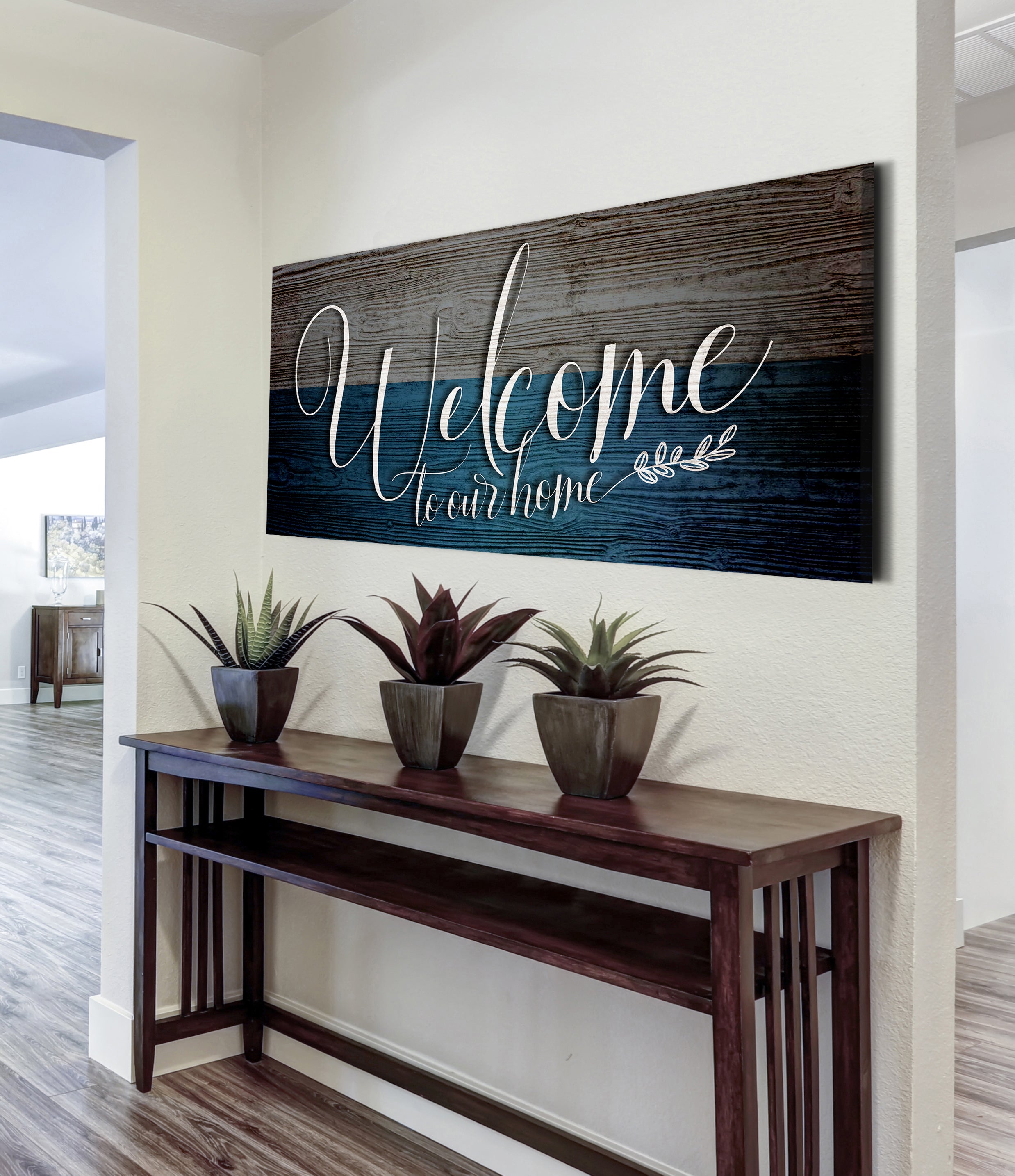 Hot! Welcome To Our Home V8 Wall Art - Wood Frame, Ready To Hang