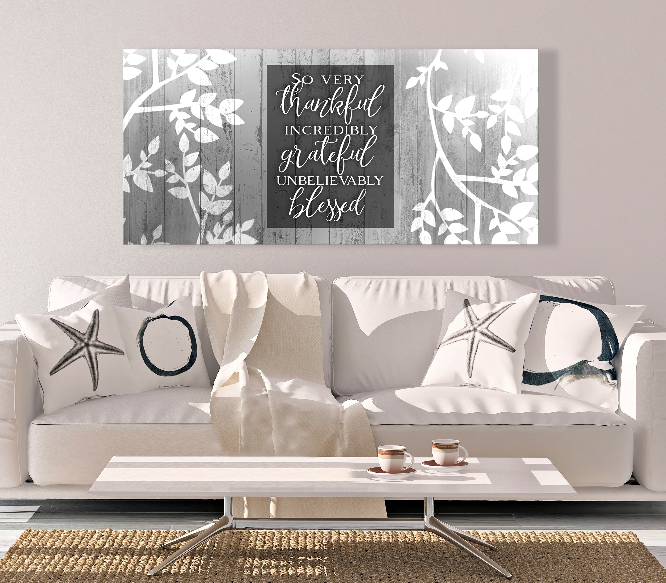Christian Wall Art - 'So Very Thankful V24' in Wood Frame, Ready to Hang! Buy 2 Save 20%