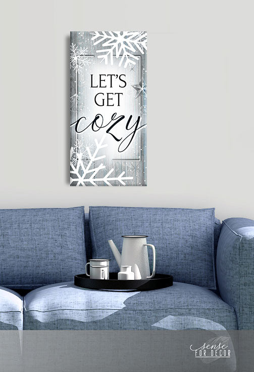 Cozy Holiday Wall Art V3: Wood Frame, Ready-to-Hang