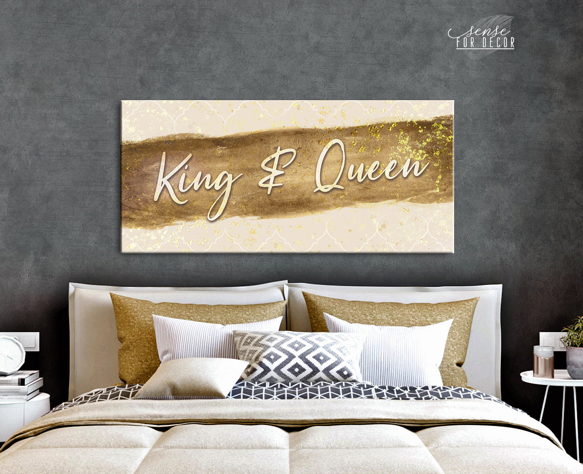 Exclusive Couples Wall Art: King and Queen V2 with Wood Frame, Ready To Hang - Buy 2 Get 20% Off!