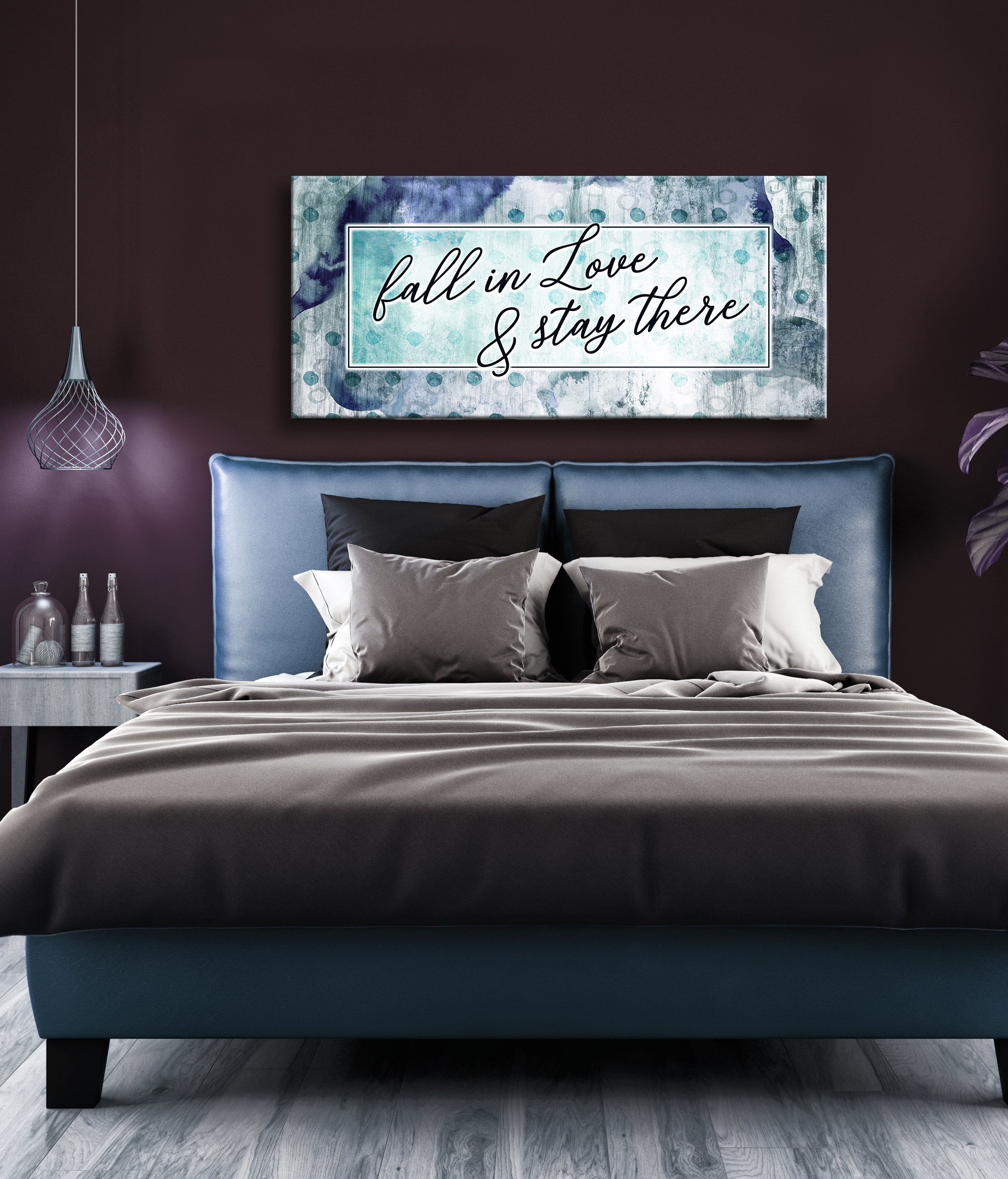 High - Quality Couples Fall - In - Love Wall Art with Wood Frame, Ready to Hang