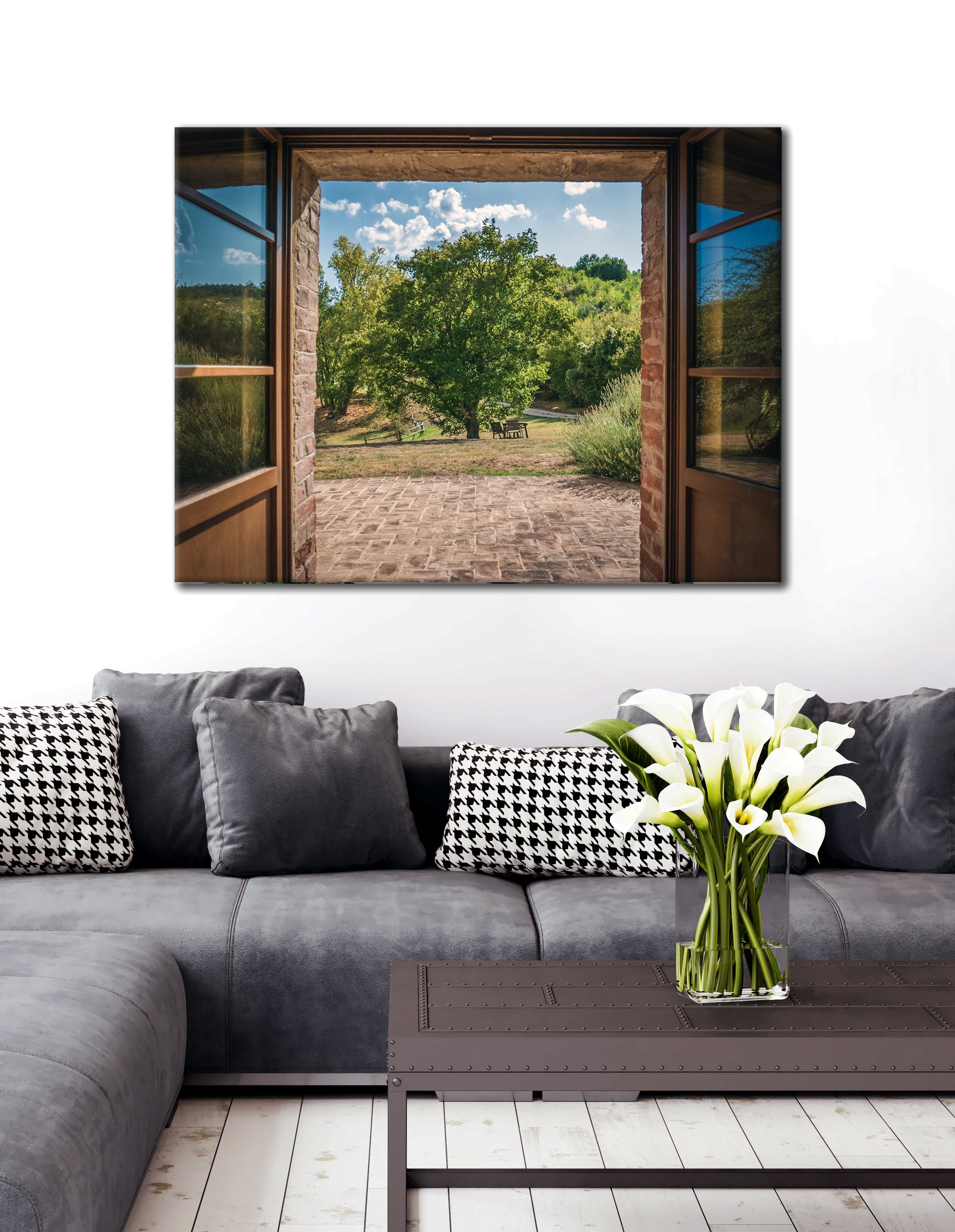 Hot Deal! Ready - to - Hang Wood - Framed Home Wall Art: Open Door Terrace