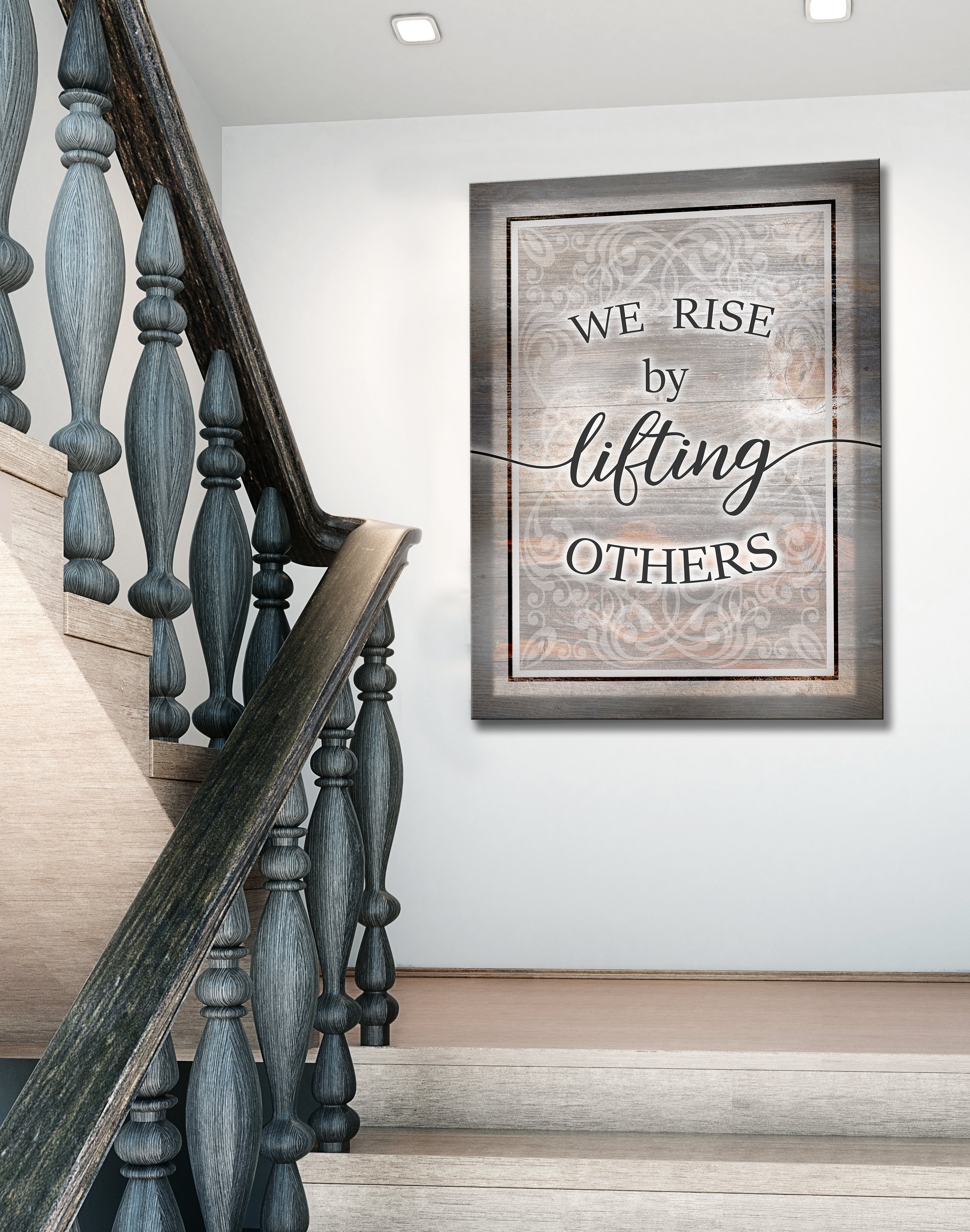 Exclusive Home Wall Art - 'We Rise By Lifting Others' with Wood Frame, Ready to Hang! Buy 2 Save 20%