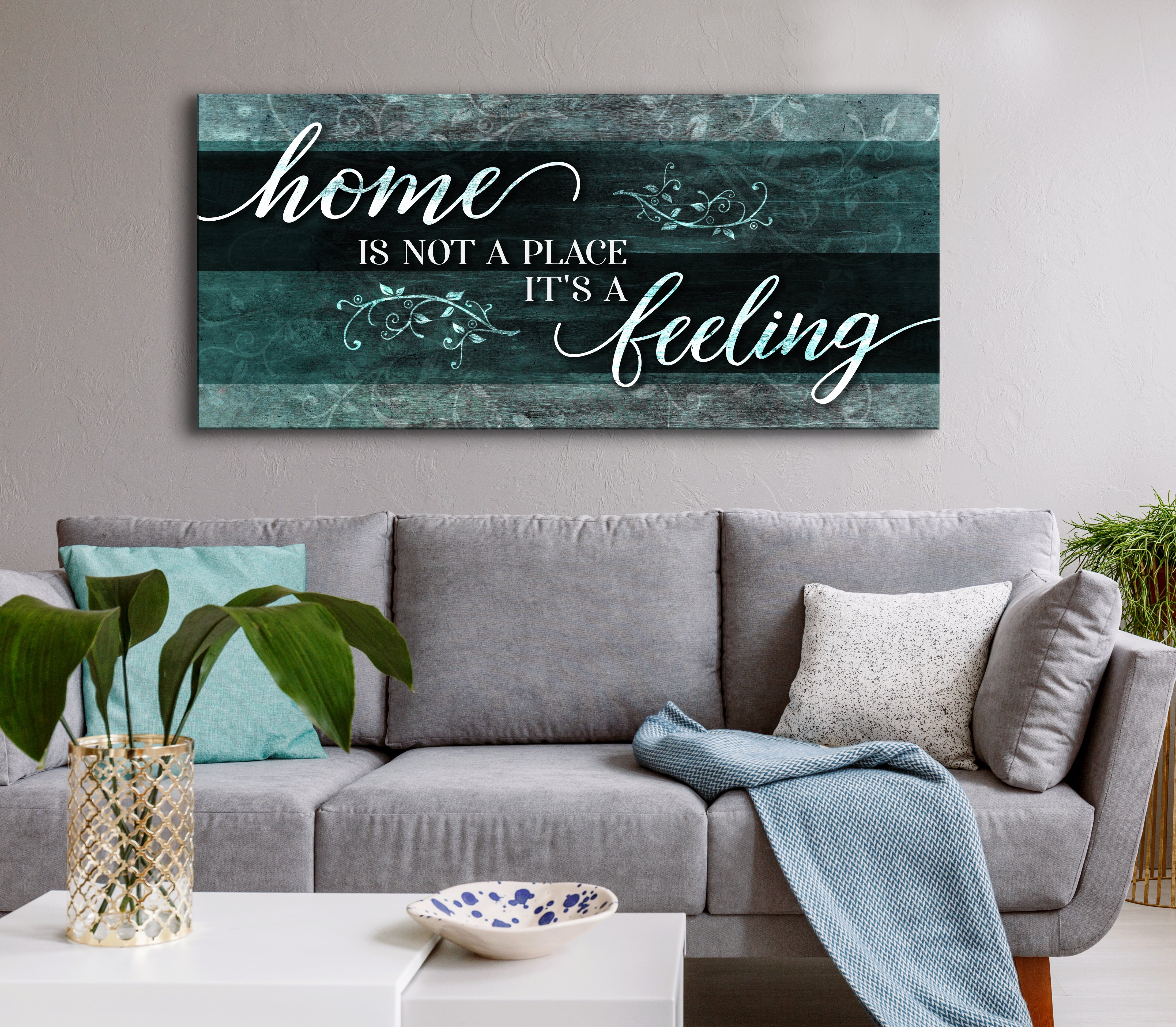 Ready-to-Hang Wood Frame Home Wall Art: Home Is a Feeling