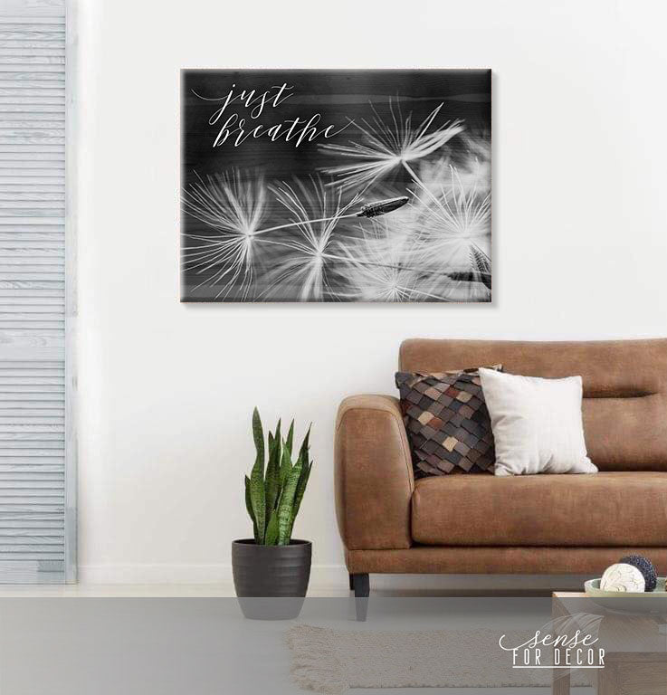 Exclusive: Just Breathe V12 Wood Frame Wall Art, Ready To Hang