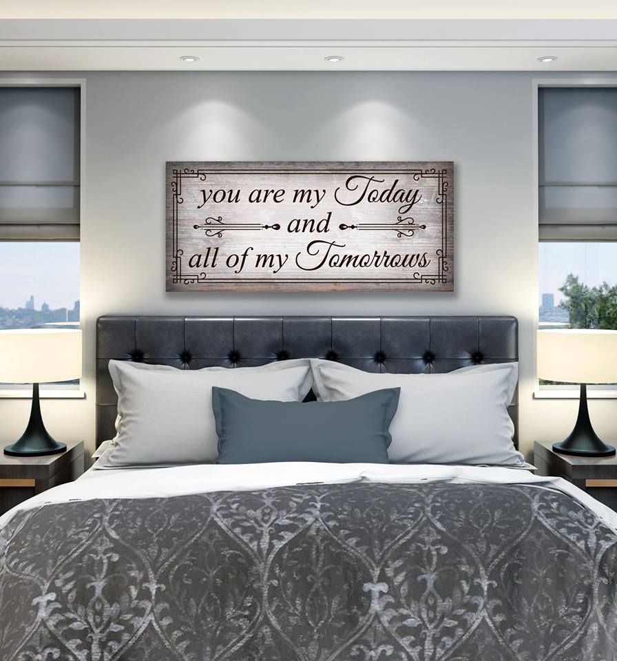 Hot! Couples Wall Art: You Are My Today V2 - Wood Frame, Ready To Hang