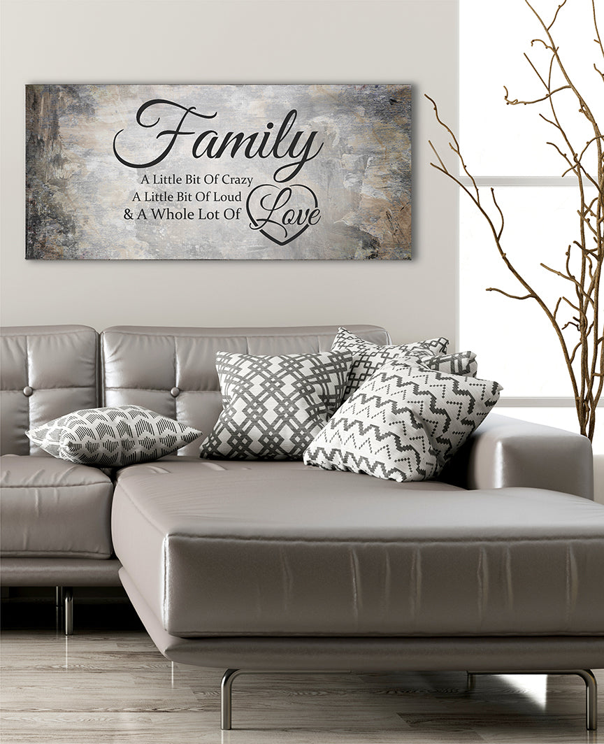 Family Wall Art V6: Crazy Family Design with Wood Frame, Ready to Hang - Buy 2 Save 20%