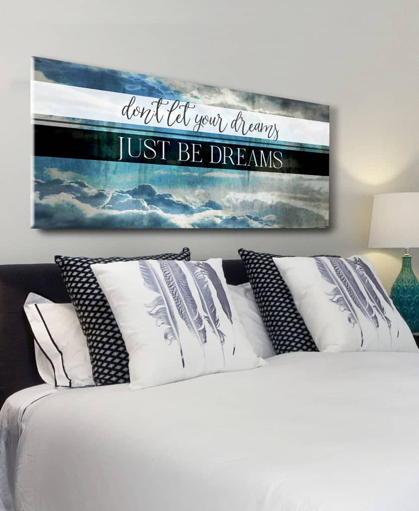 Hot Deal! Ready-to-Hang Wood Frame Bedroom Wall Art: Follow Your Dreams