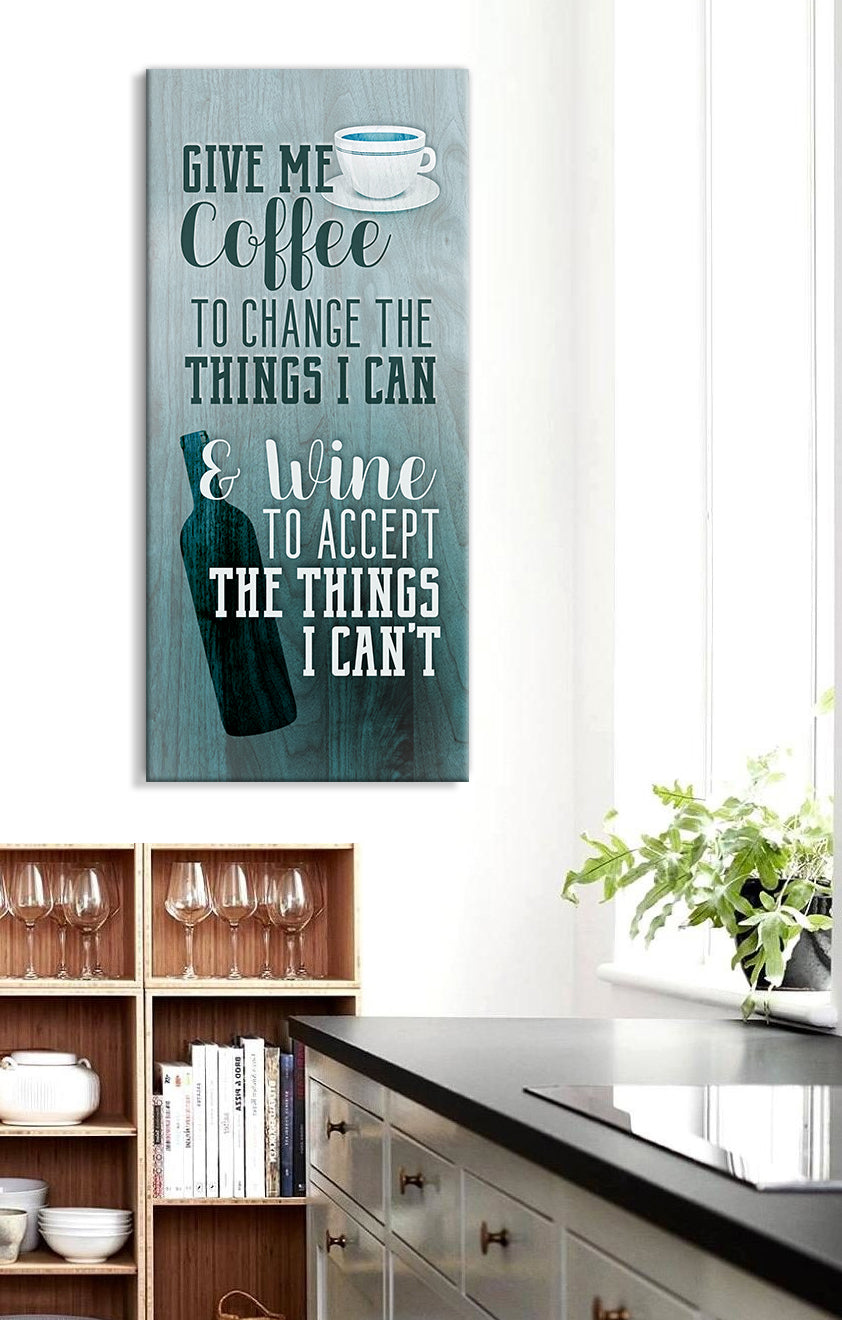 Hot Deal! Ready - To - Hang Wood - Framed 'Give Me Coffee V2' Kitchen Wall Art