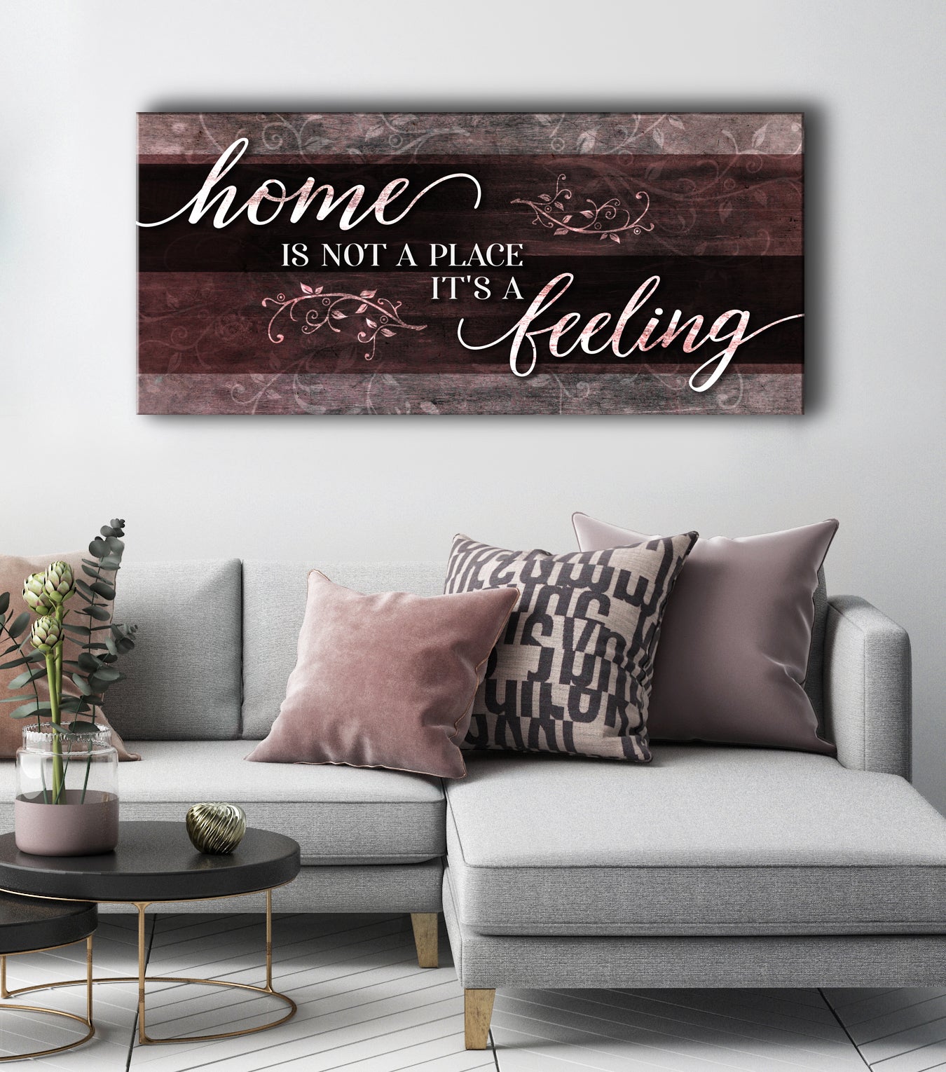 Ready-to-Hang Wood Frame Home Wall Art: Home Is a Feeling