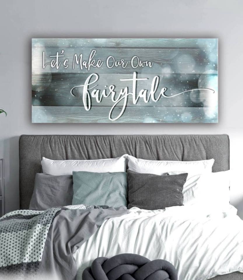 Hot! Ready-to-Hang Fairy Wall Art for Bedroom (Wood Frame)