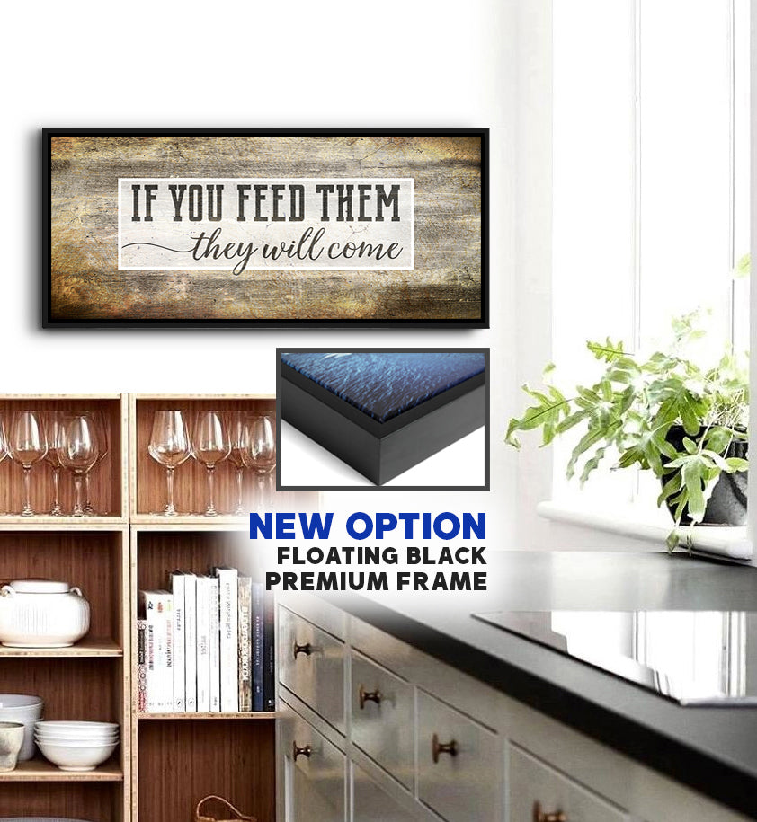 Hot Deal! Ready - To - Hang Wood - Framed Kitchen Wall Art: If You Feed Them They Will Come