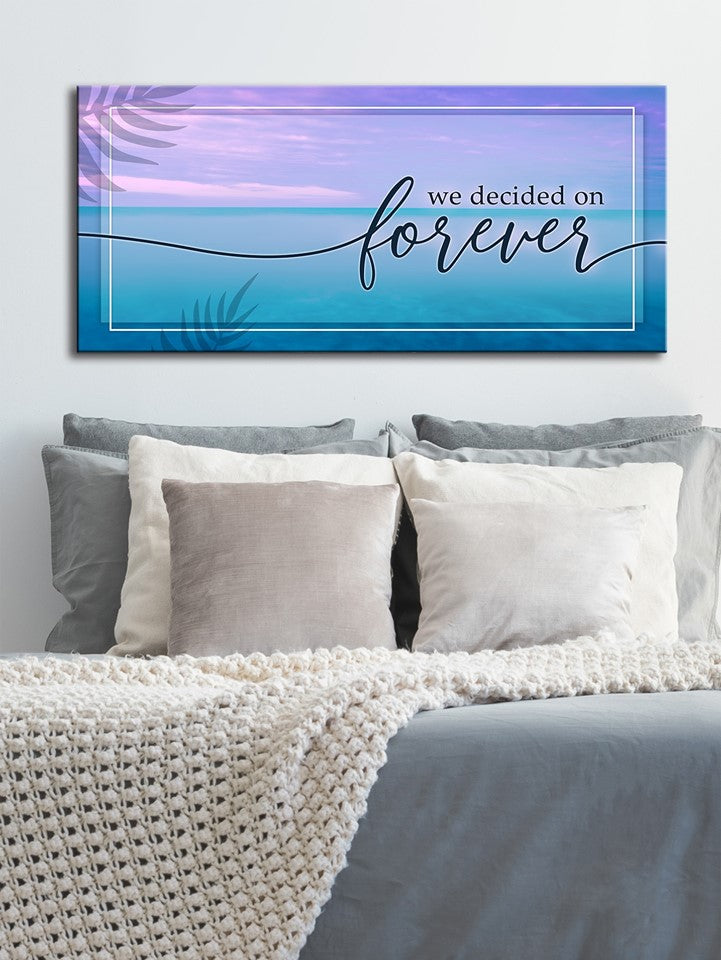 Exclusive Couples Wall Art - 'We Decided On Forever V2' with Wood Frame, Ready to Hang! Buy 2 Save 20%