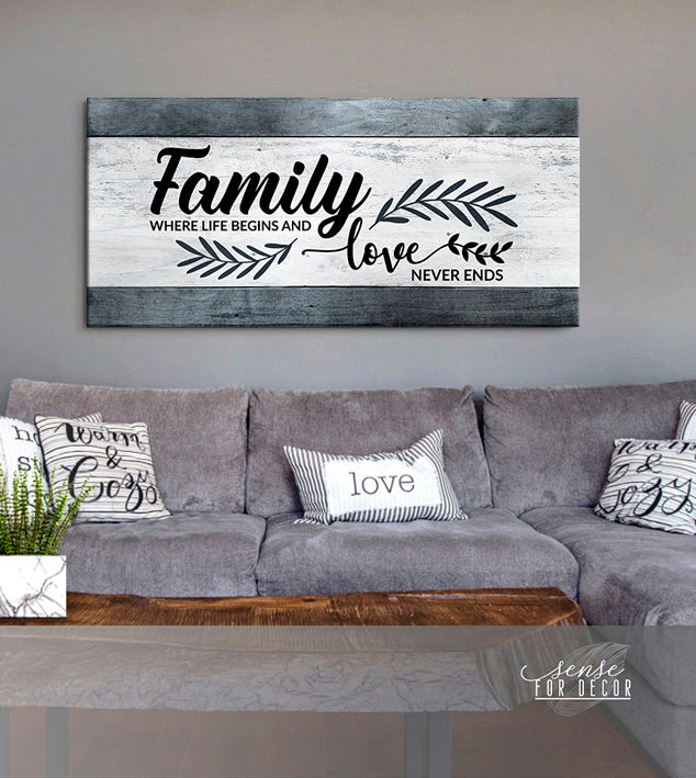 Family Wall Art V2: Ready-To-Hang Wood Frame - Buy 2, Save 20%