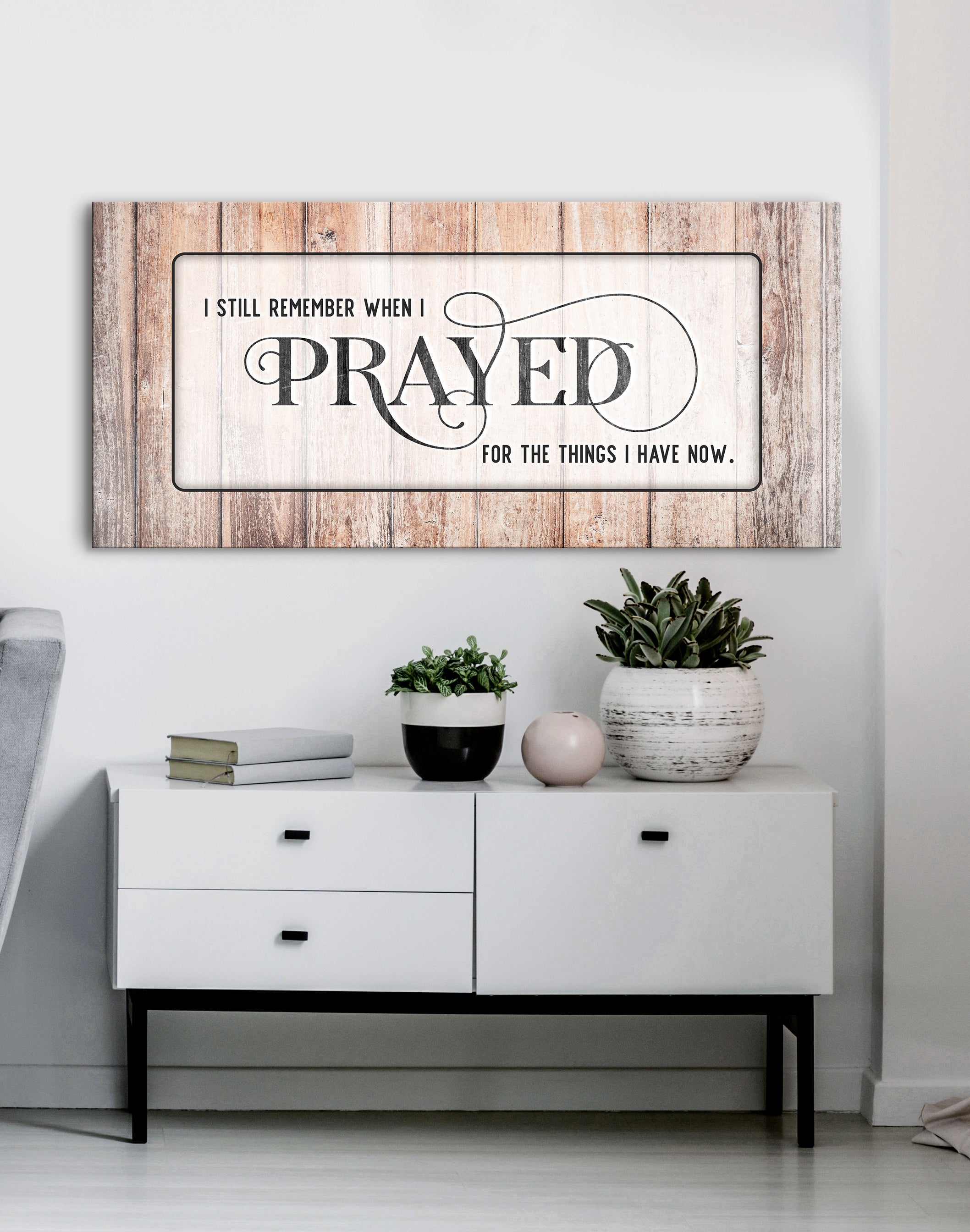 Christian Wall Art: 'I Still Remember When I Prayed' - Wood Frame, Ready to Hang! Buy 2, Save 20%