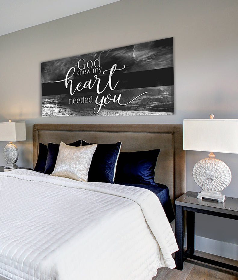Exclusive Christian Wall Art: God Knew V13 - Wood Frame, Ready to Hang