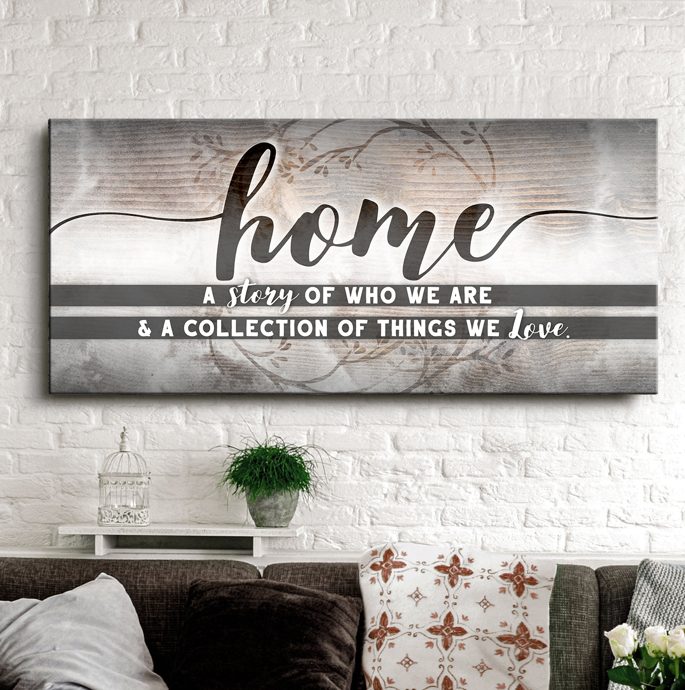 Home Wall Art: 'A Story Of Who We Are V4' - Wood Frame, Ready To Hang! Buy 2, Save 20%