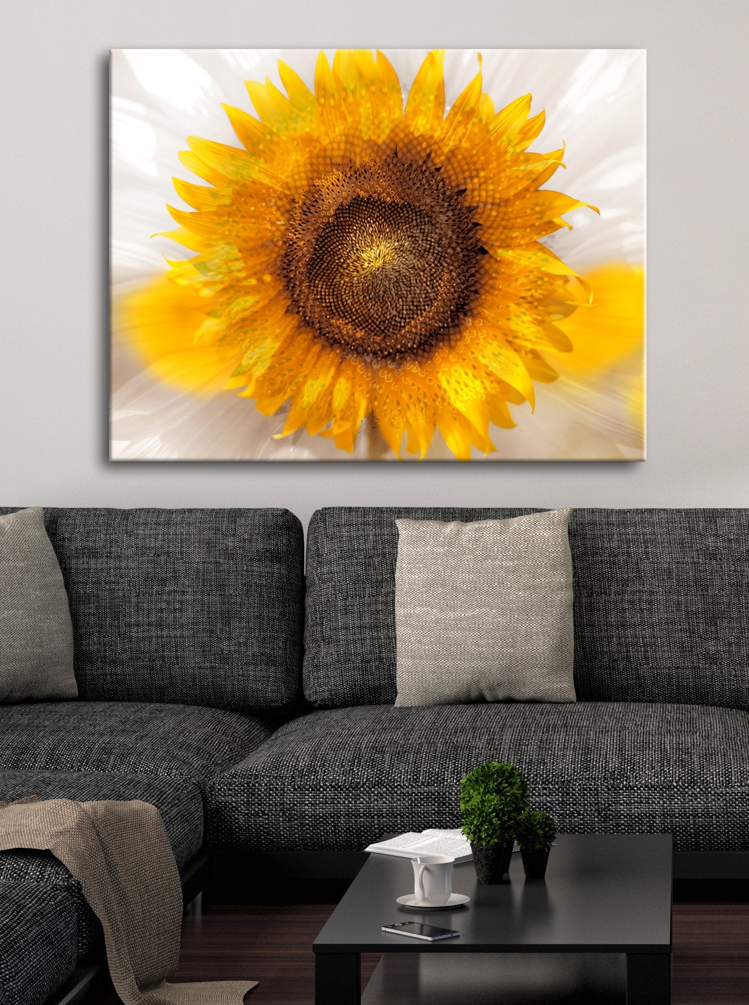 Hot Deal! Ready-to-Hang Wood-Frame Sunflower Pop Flower Wall Art