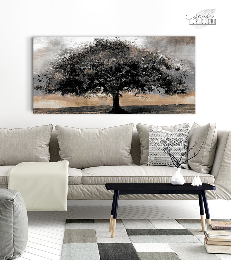 High - Quality Big Tree Nature Wall Art with Wood Frame, Ready to Hang