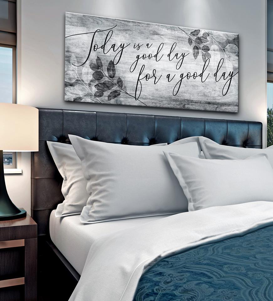 Hot Deal! 'Today Is A Good Day' Wall Art with Wood Frame, Ready to Hang