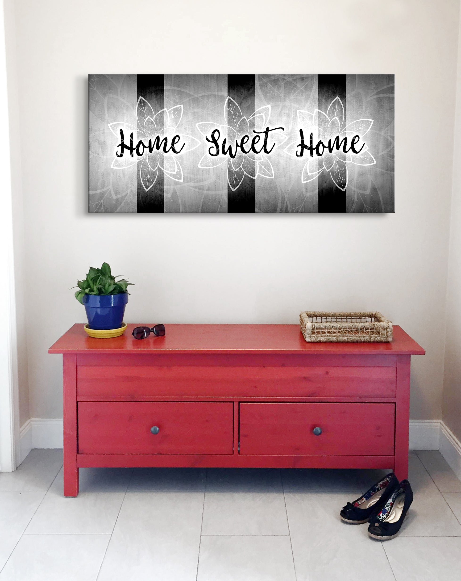 High - Quality Wood - Framed 'Home Sweet Home V14' Wall Art Ready to Hang