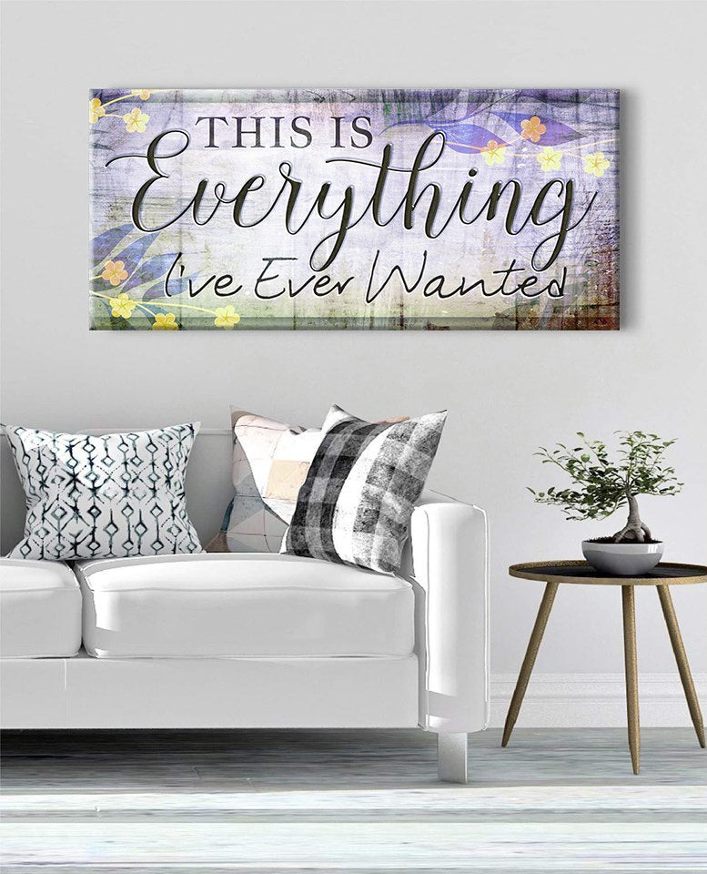 High - Quality Wood - Framed Couples Wall Art: Everything I Ever Wanted V2, Ready to Hang