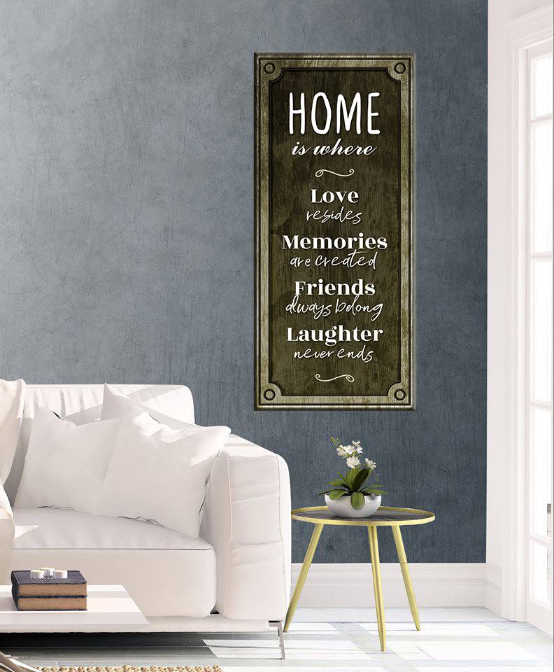 Hot! Home Wall Art: 'Home Is Where Love Resides' (Wood Frame, Ready To Hang)