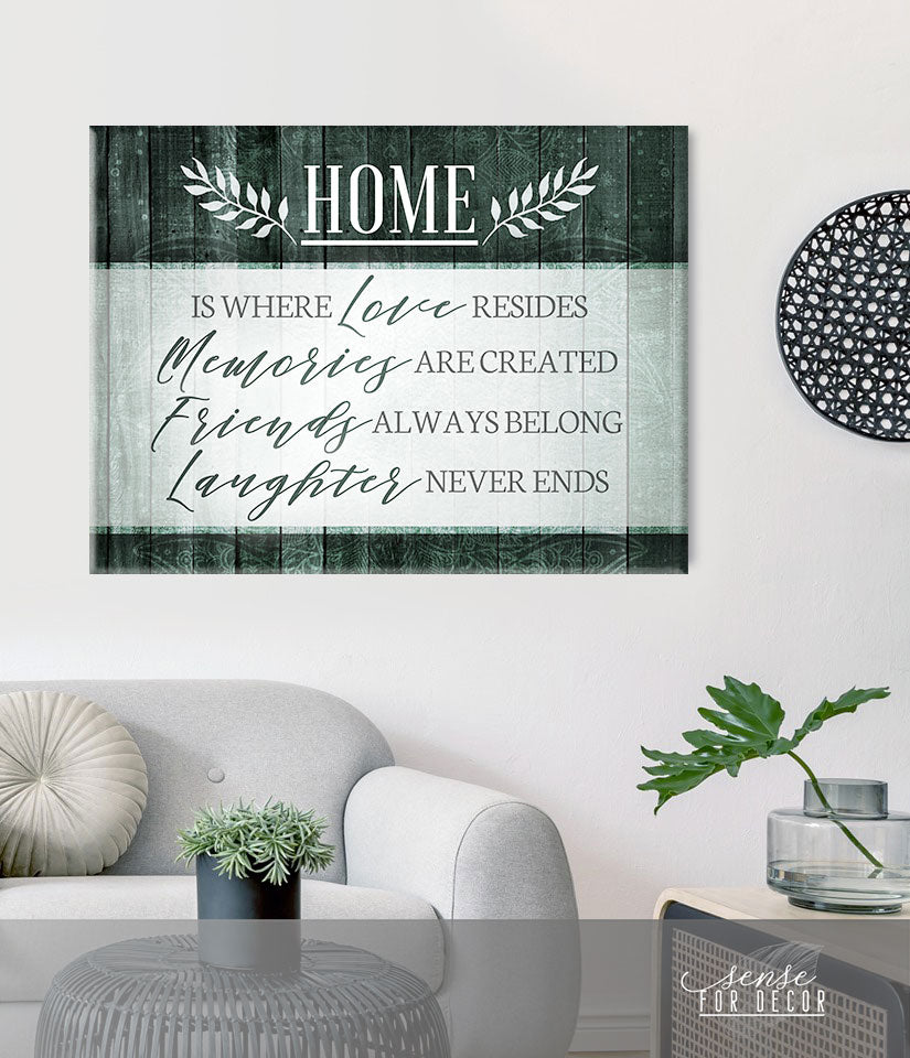 Exclusive Home Wall Art: 'Home is Where Love Resides' Wood Frame, Ready to Hang! Buy 2 Save 20%