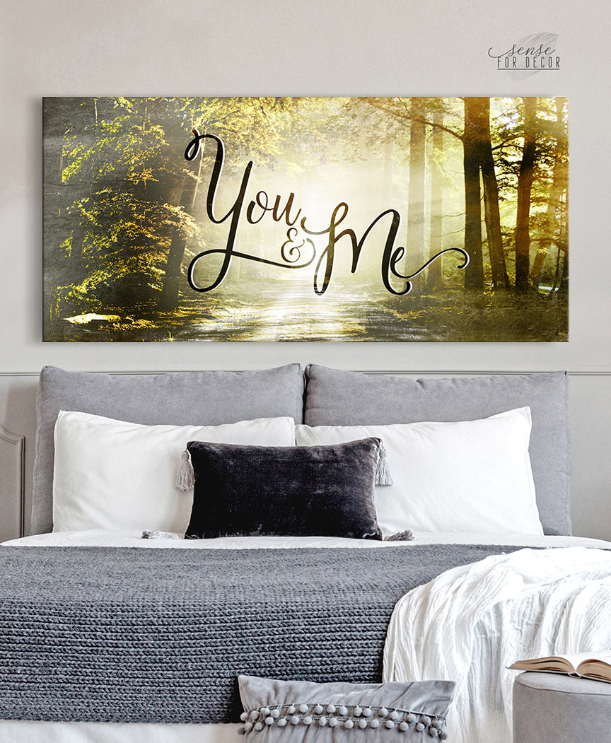 Exclusive Couples Wall Art - 'You and Me V8' with Wood Frame, Ready to Hang! Buy 2, Save 20%