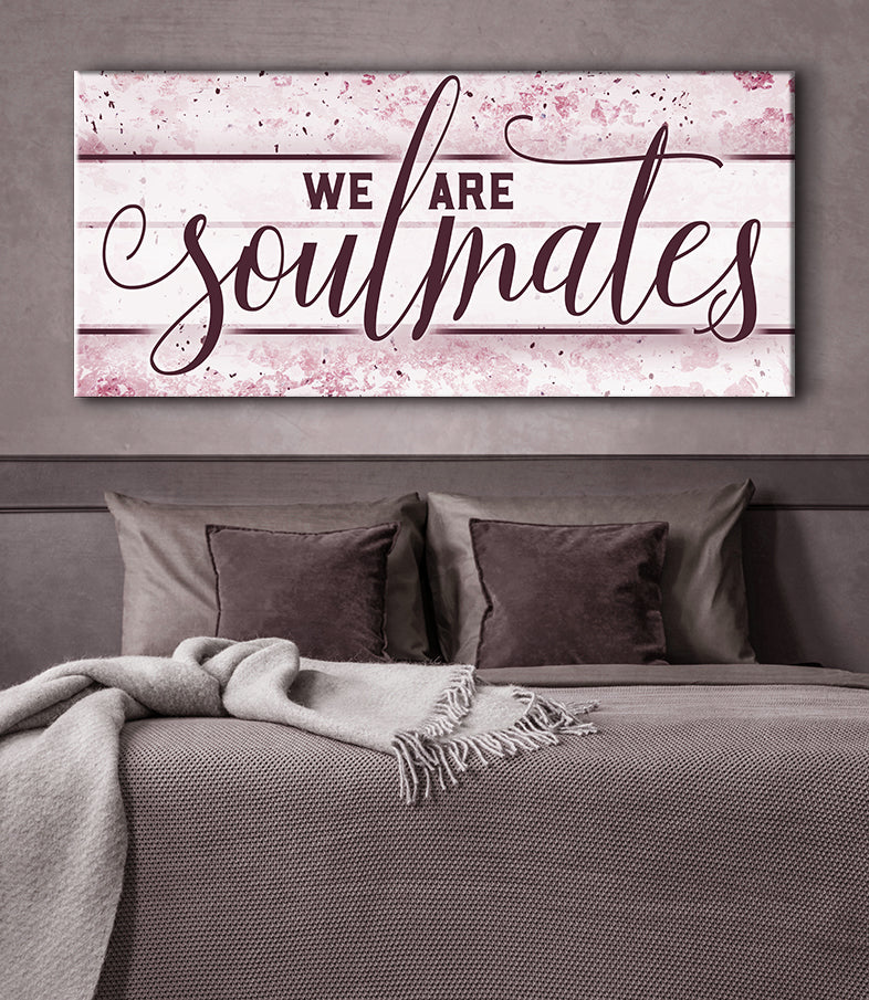 Hot! Couples Wall Art - We Are Soulmates V2 (Wood Frame, Ready To Hang)