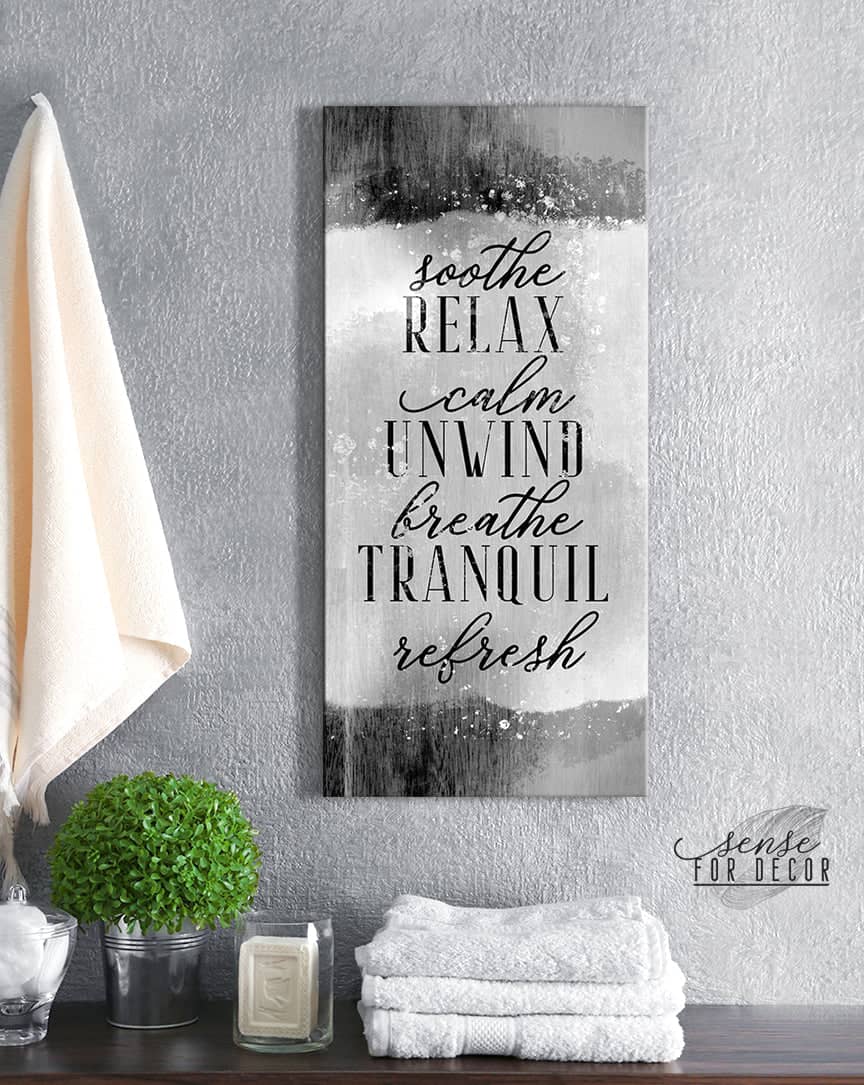 Exclusive Bathroom Wall Art: Wood-Frame, Ready-to-Hang for Soothing Relaxation - Buy 2 Save 20%