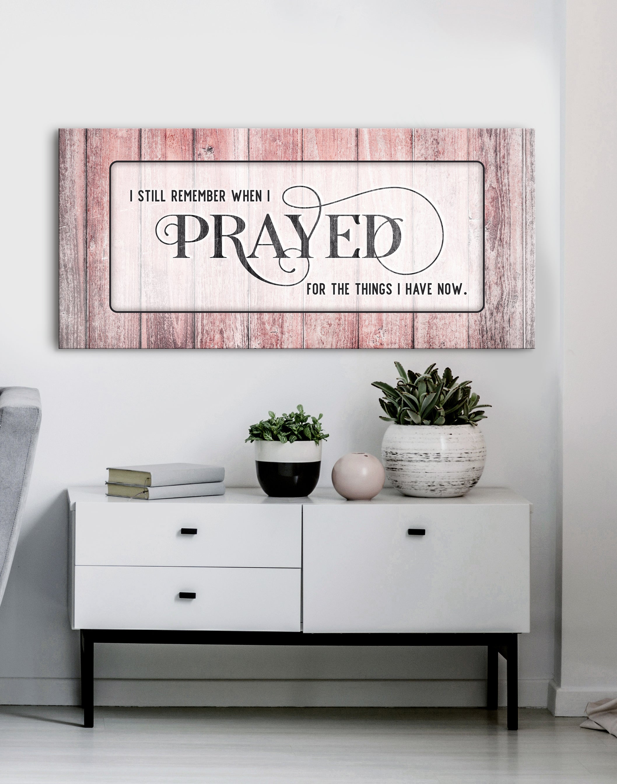 Christian Wall Art: 'I Still Remember When I Prayed' - Wood Frame, Ready to Hang! Buy 2, Save 20%