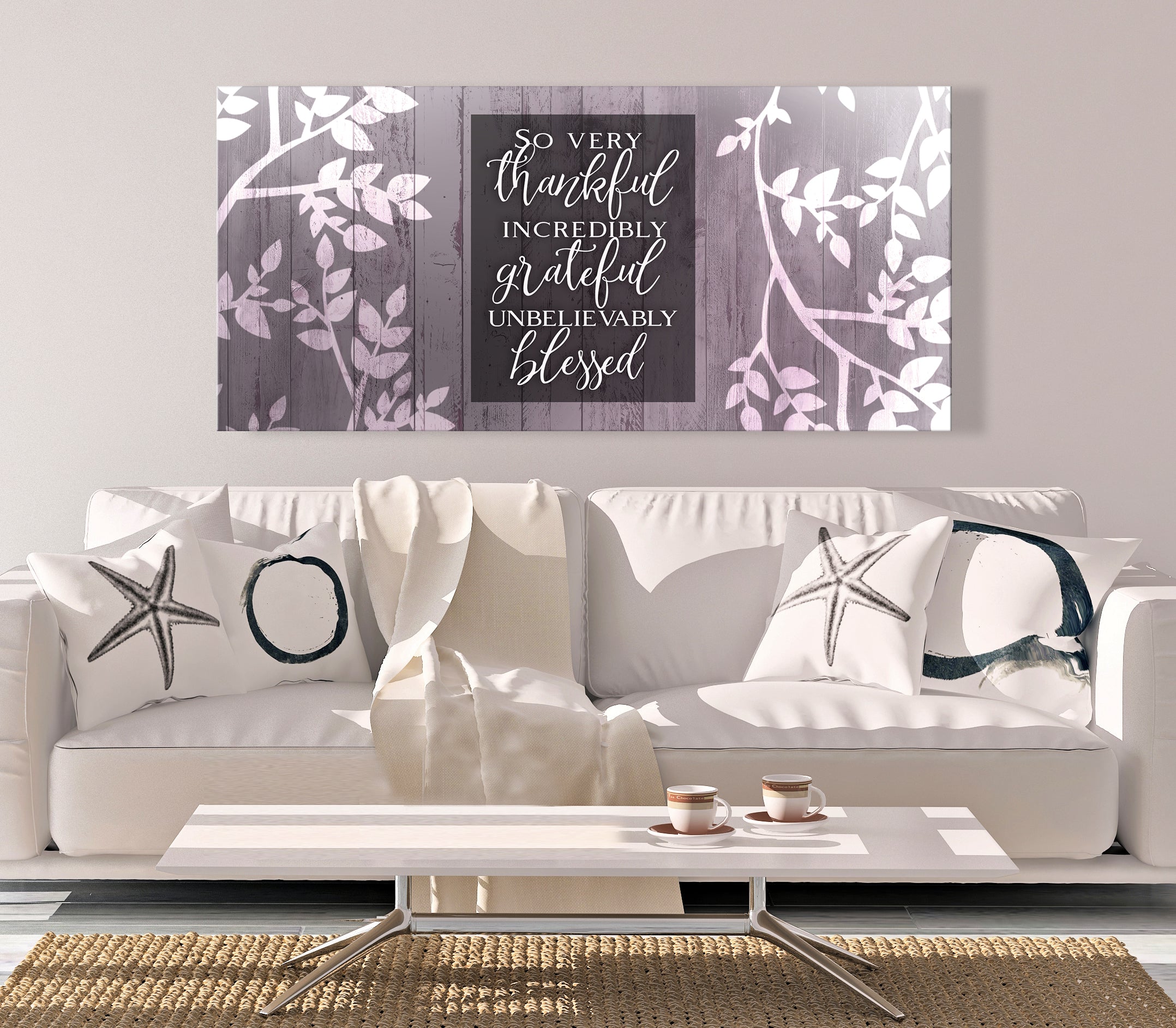 Christian Wall Art - 'So Very Thankful V24' in Wood Frame, Ready to Hang! Buy 2 Save 20%