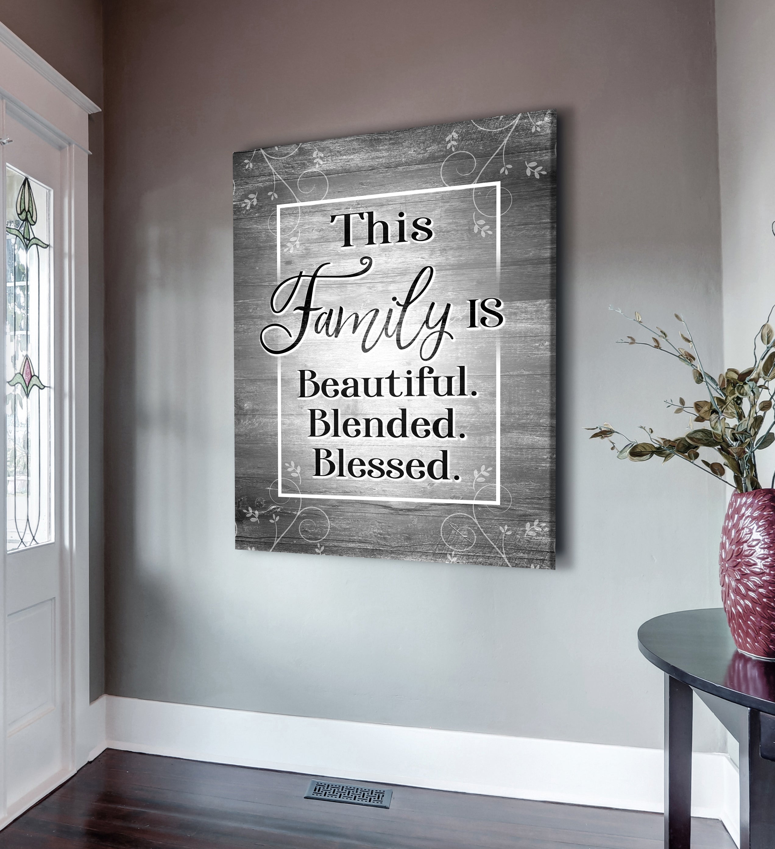 Exclusive Family Wall Art: Beautiful, Blended & Blessed Wood Frame Ready-to-Hang - Buy 2 Save 20%
