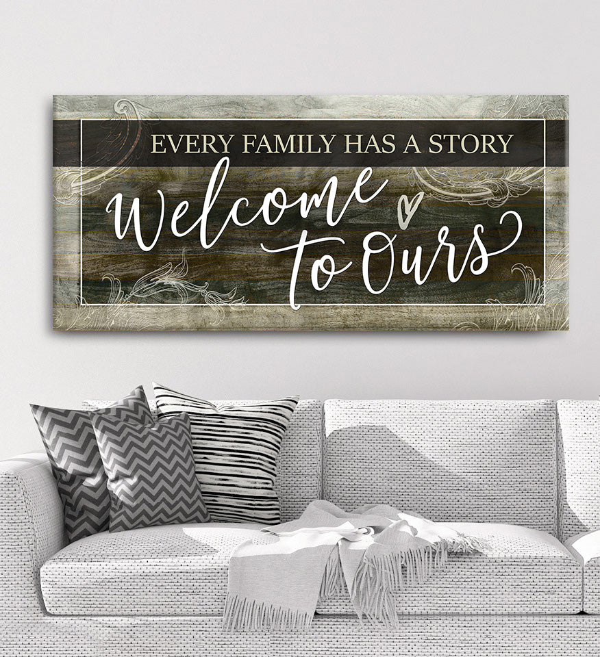 Ready - To - Hang Family Wall Art V6 with Wood Frame: Share Your Family Story