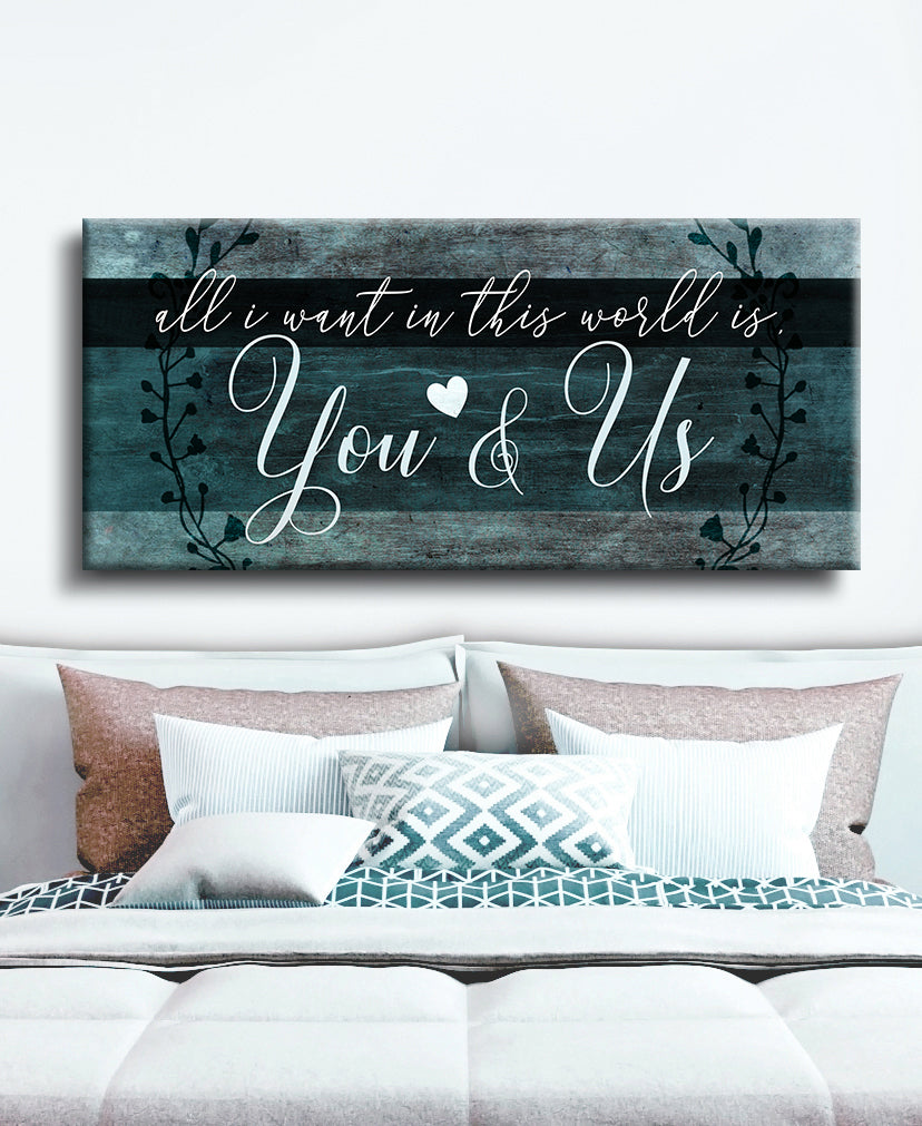 Hot Deal! High - quality Couples Wall Art 'All I Want In This World Is You' with Wood Frame, Ready to Hang