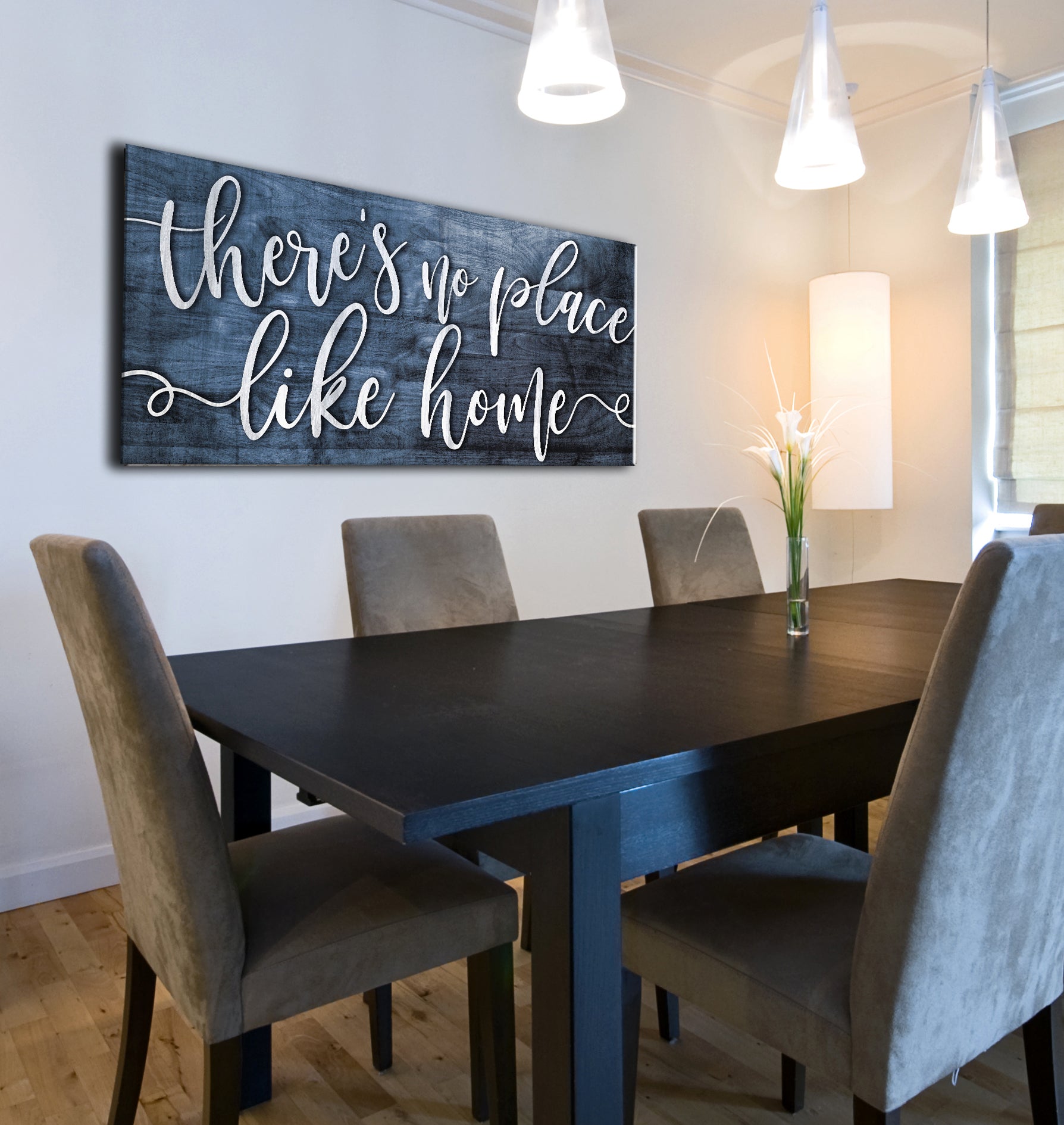 High - Quality Wood - Framed 'There's No Place Like Home' Wall Art, Ready to Hang