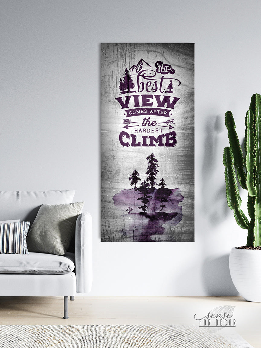 Inspire Wall Art: Best View After Hardest Climb V3 - Buy 2, Save 20%