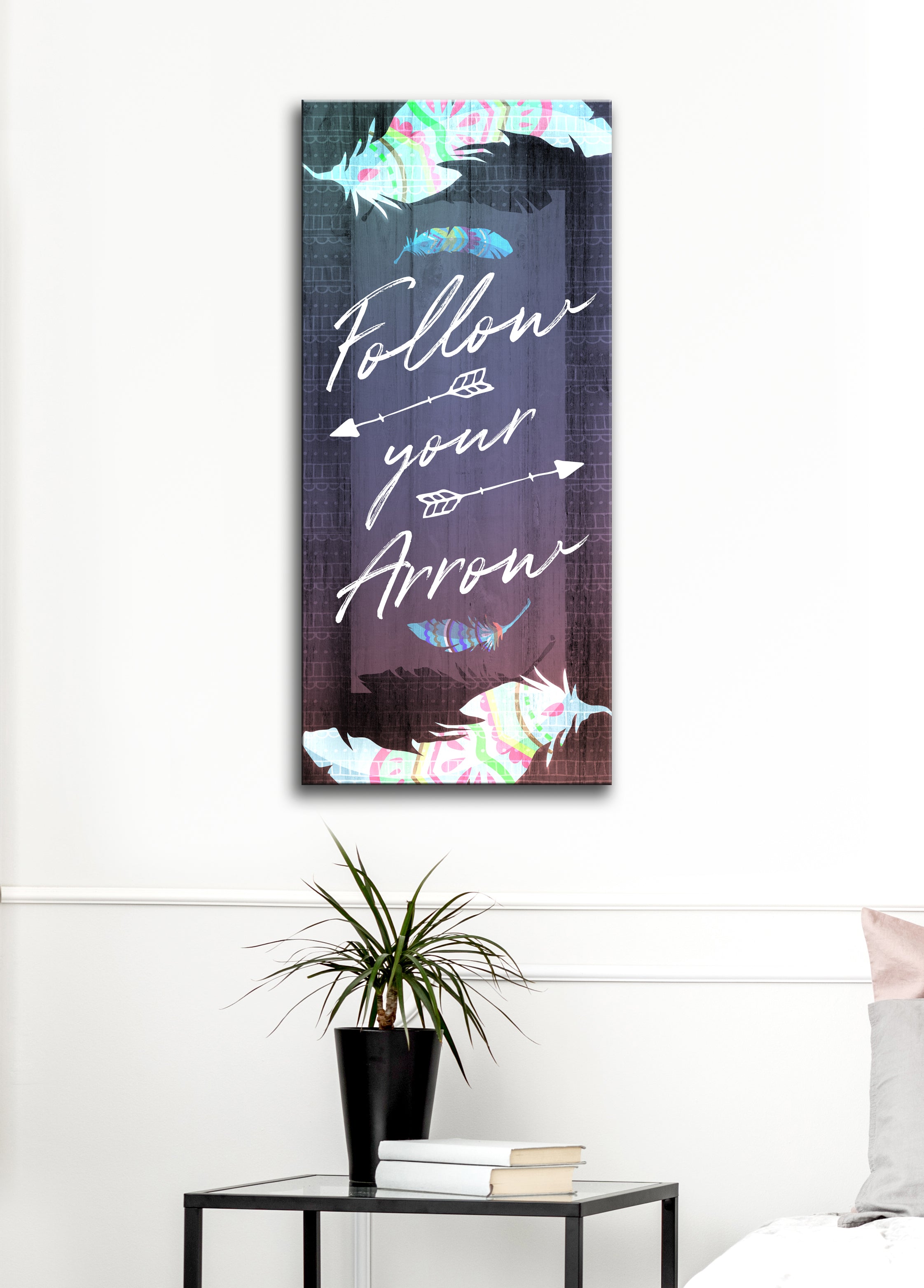 High - Quality Teen Wall Art: Follow Your Arrow, Wood Frame for Easy Hanging